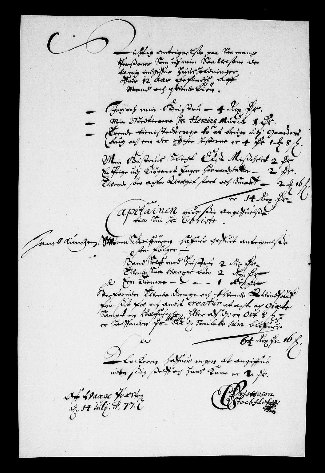 Rentekammeret inntil 1814, Reviderte regnskaper, Stiftamtstueregnskaper, Landkommissariatet på Akershus og Akershus stiftamt, AV/RA-EA-5869/R/Rb/L0135: Akershus stiftamt, 1677