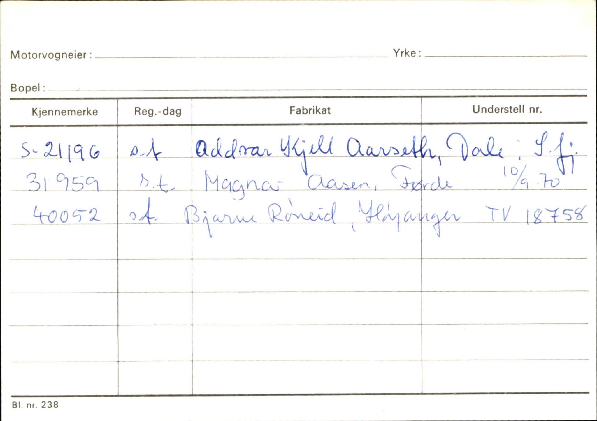 Statens vegvesen, Sogn og Fjordane vegkontor, AV/SAB-A-5301/4/F/L0130: Eigarregister Eid T-Å. Høyanger A-O, 1945-1975, s. 1855