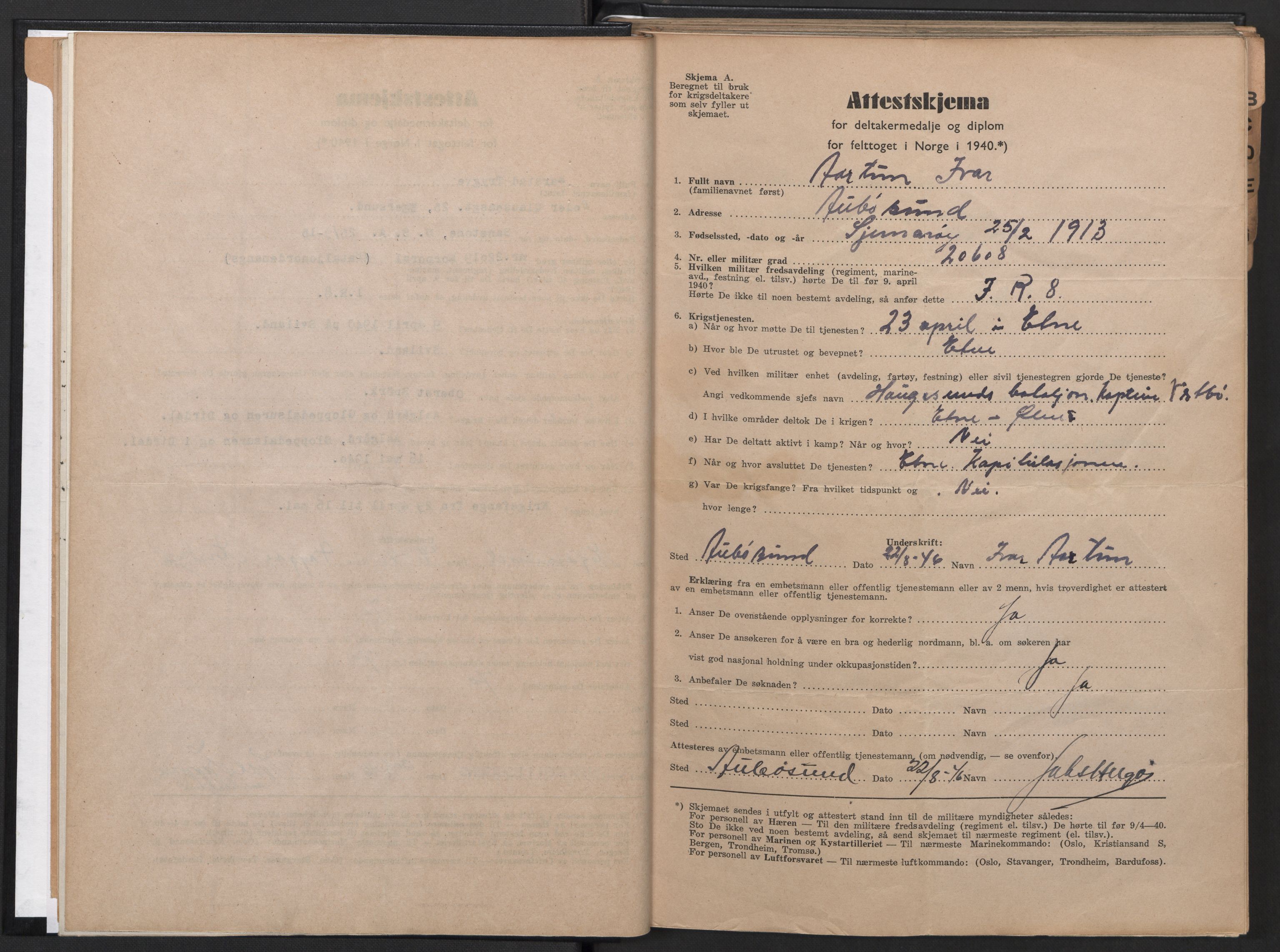 Forsvaret, Rogaland infanteriregiment nr. 8, AV/RA-RAFA-3374/D/Dc/L0001: Saksarkiv nr. 532, 1946, s. 17