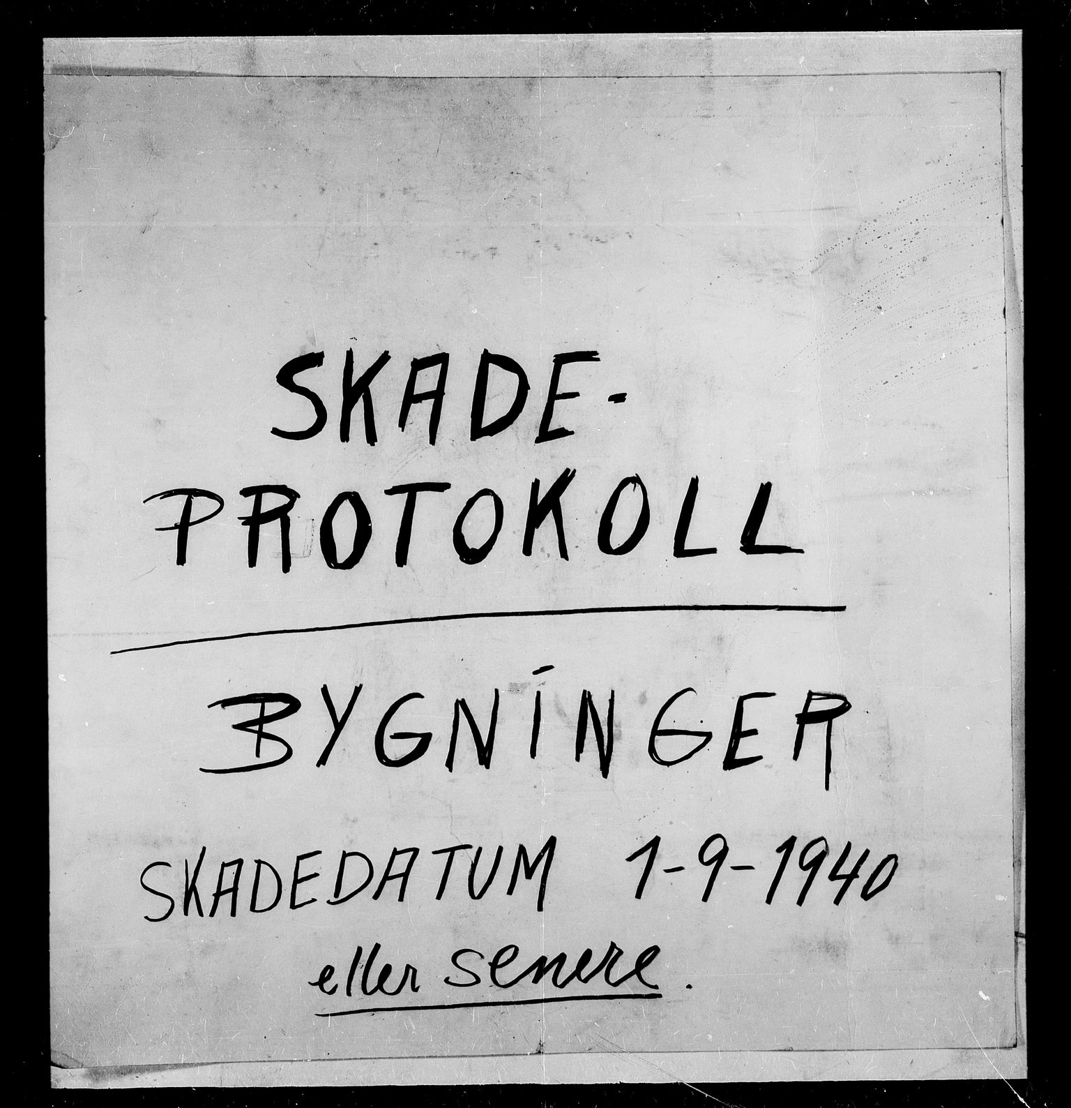 Krigsskadetrygdene for bygninger og løsøre, AV/RA-S-1548/V/L0038: Bygning, branntrygdet., 1940-1945