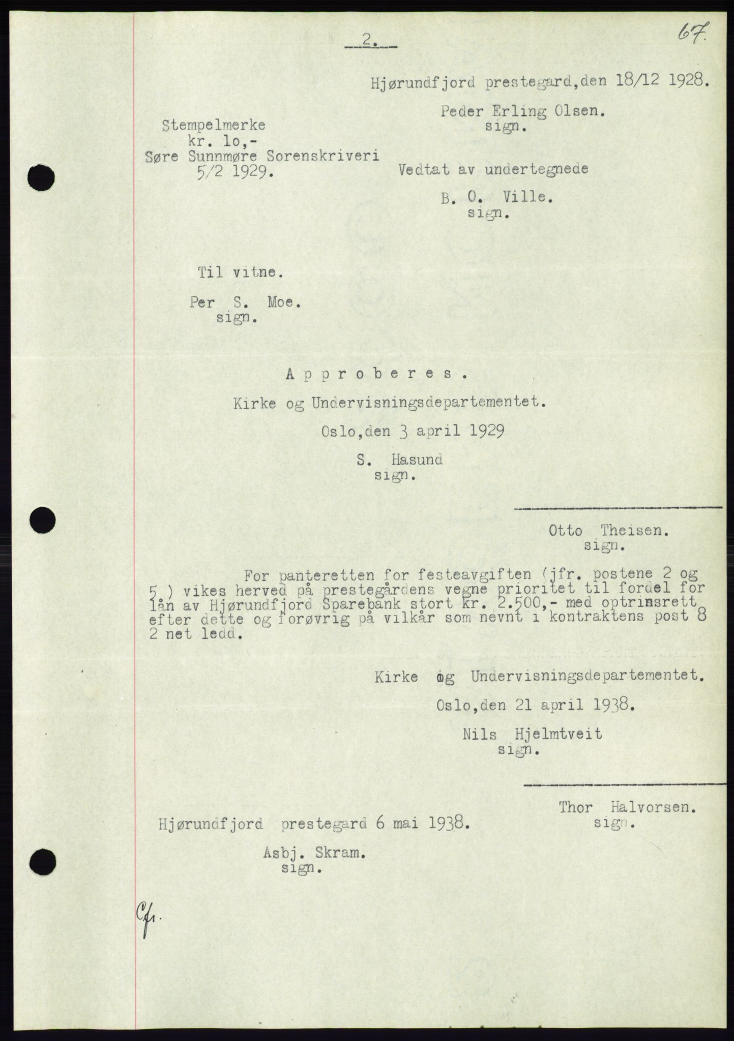 Søre Sunnmøre sorenskriveri, AV/SAT-A-4122/1/2/2C/L0066: Pantebok nr. 60, 1938-1938, Dagboknr: 1154/1938