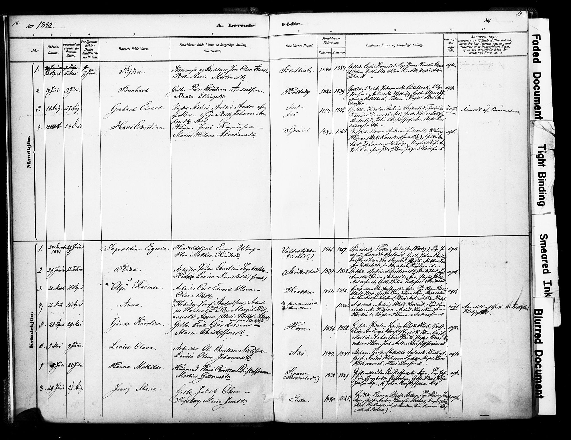 Ramnes kirkebøker, AV/SAKO-A-314/F/Fb/L0001: Ministerialbok nr. II 1, 1878-1894, s. 18-19