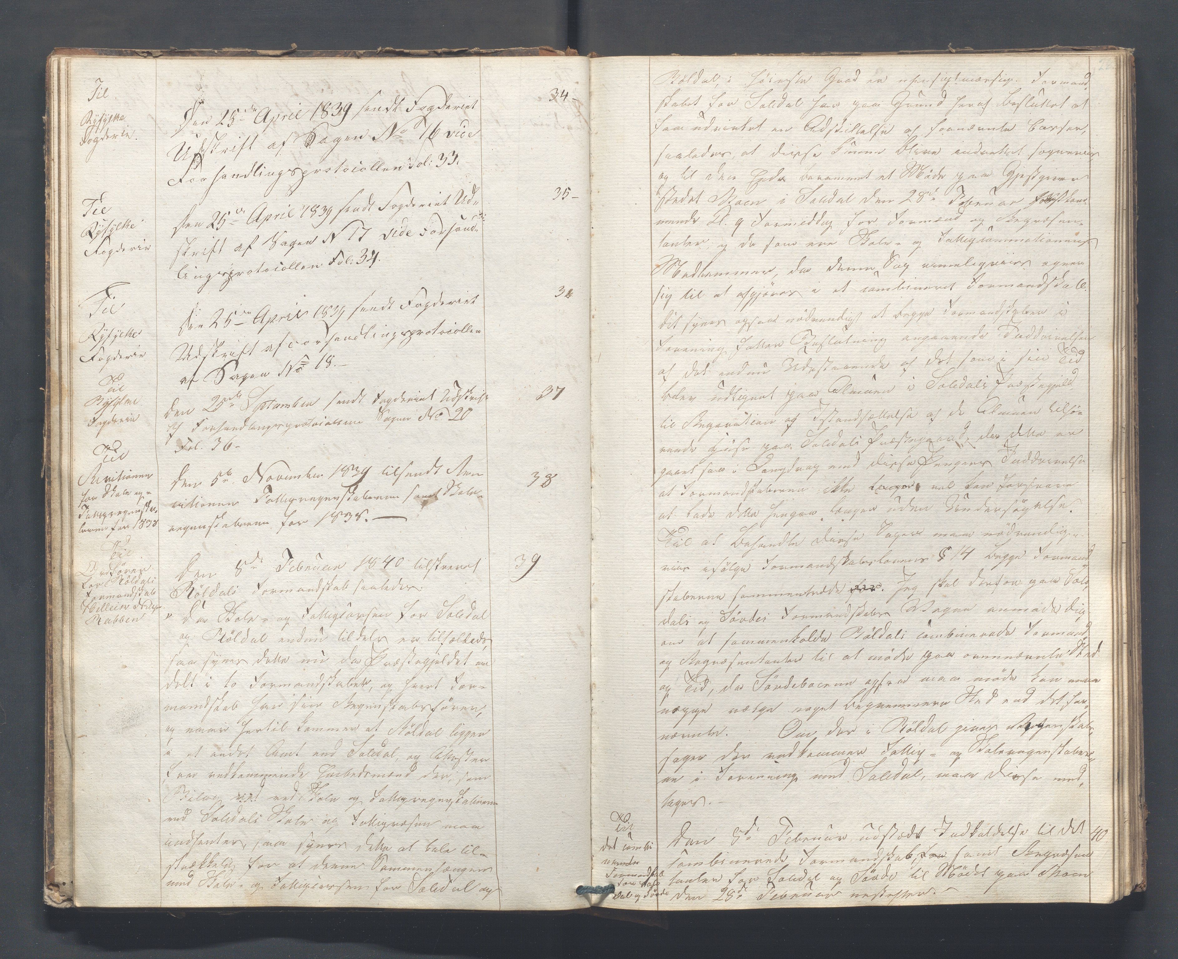 Suldal kommune - Formannskapet/Rådmannen, IKAR/K-101908/B/L0001: Kopibok, 1837-1889, s. 28