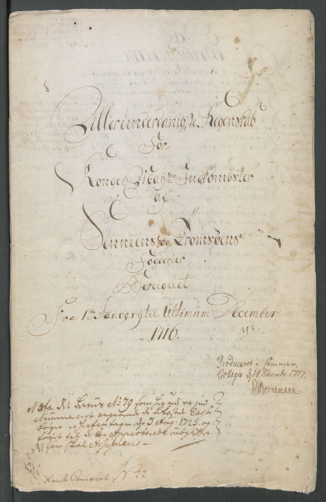 Rentekammeret inntil 1814, Reviderte regnskaper, Fogderegnskap, AV/RA-EA-4092/R68/L4762: Fogderegnskap Senja og Troms, 1716, s. 4