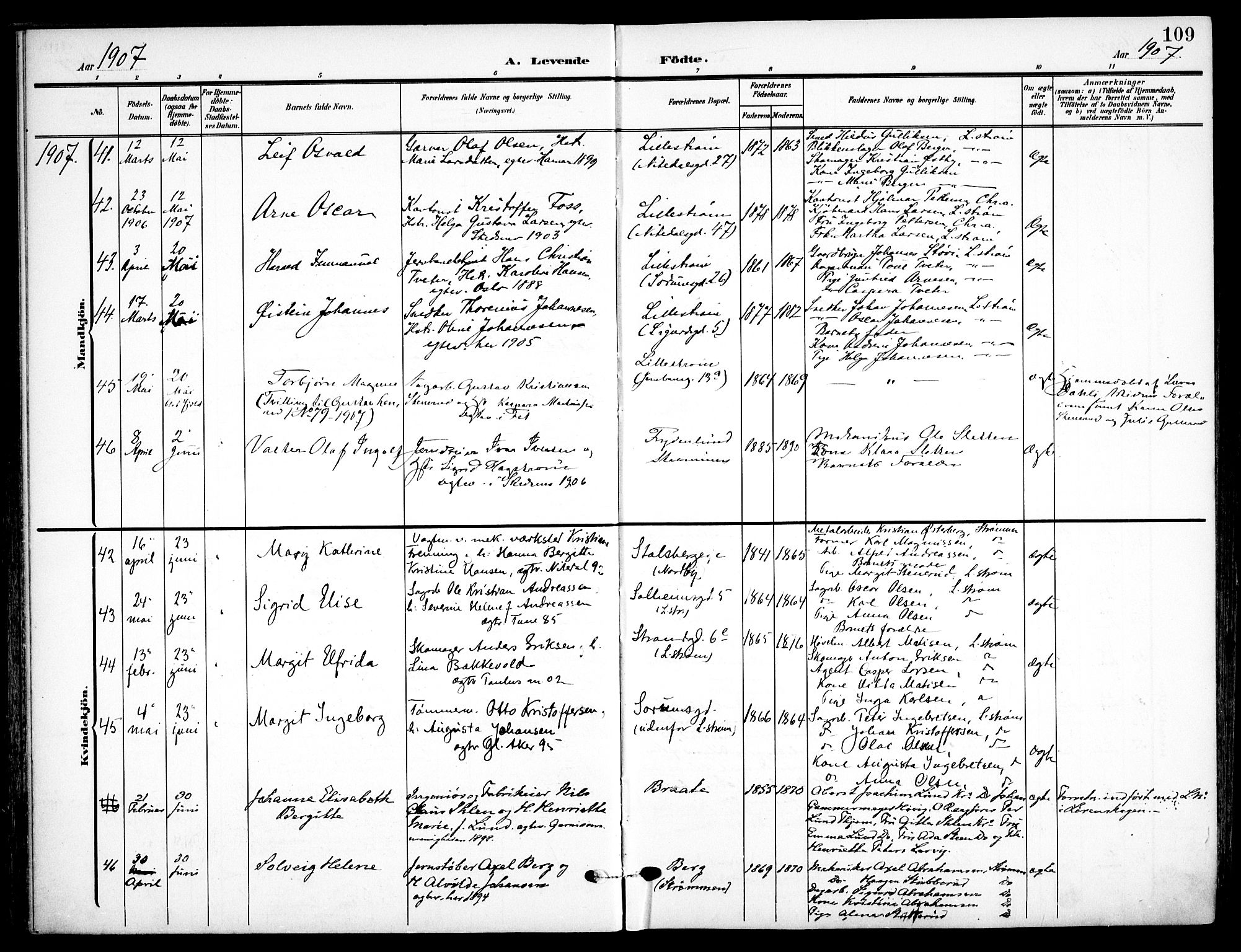 Skedsmo prestekontor Kirkebøker, AV/SAO-A-10033a/F/Fa/L0015: Ministerialbok nr. I 15, 1902-1917, s. 109