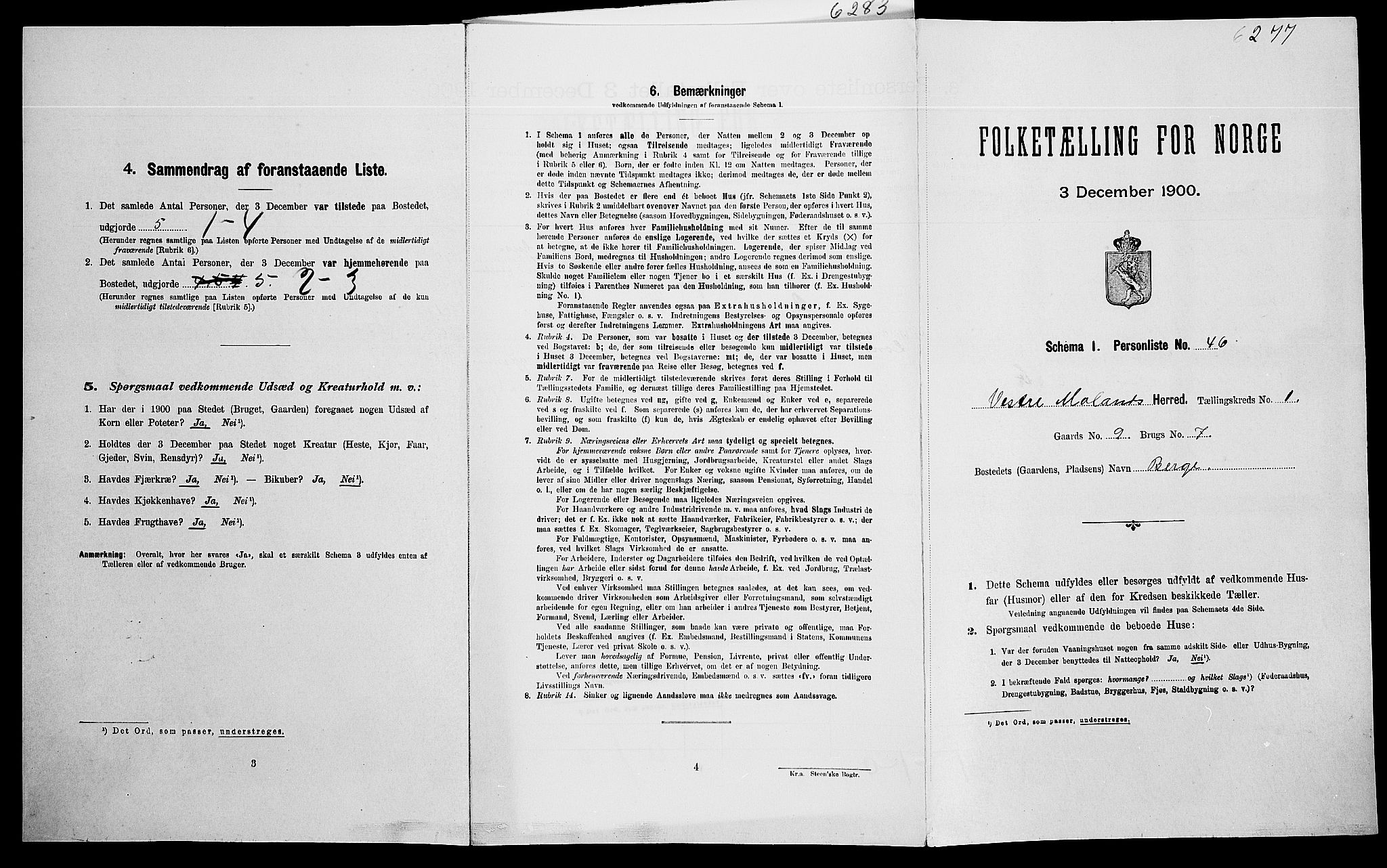 SAK, Folketelling 1900 for 0926 Vestre Moland herred, 1900, s. 168