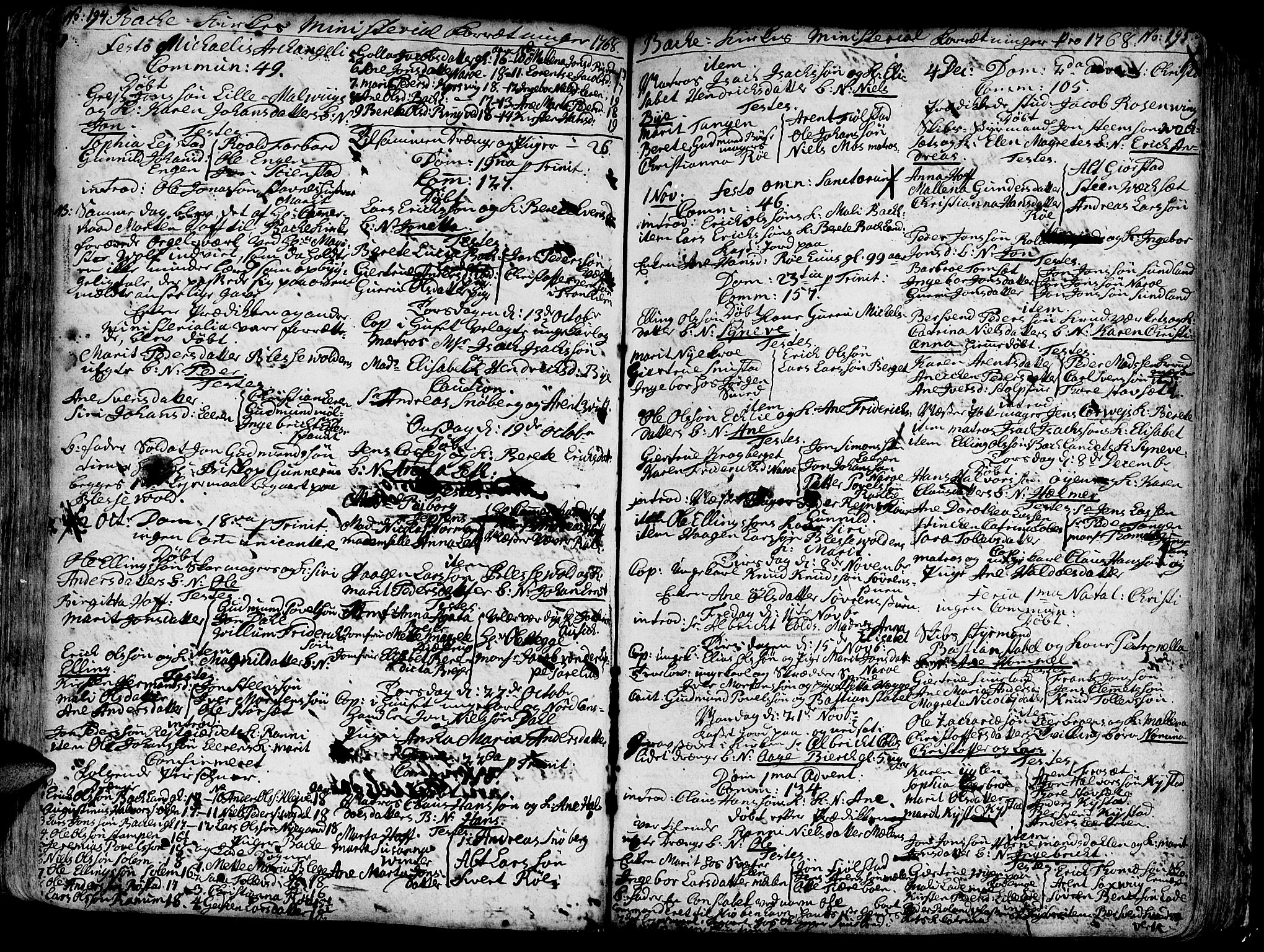 Ministerialprotokoller, klokkerbøker og fødselsregistre - Sør-Trøndelag, AV/SAT-A-1456/606/L0276: Ministerialbok nr. 606A01 /2, 1727-1779, s. 194-195