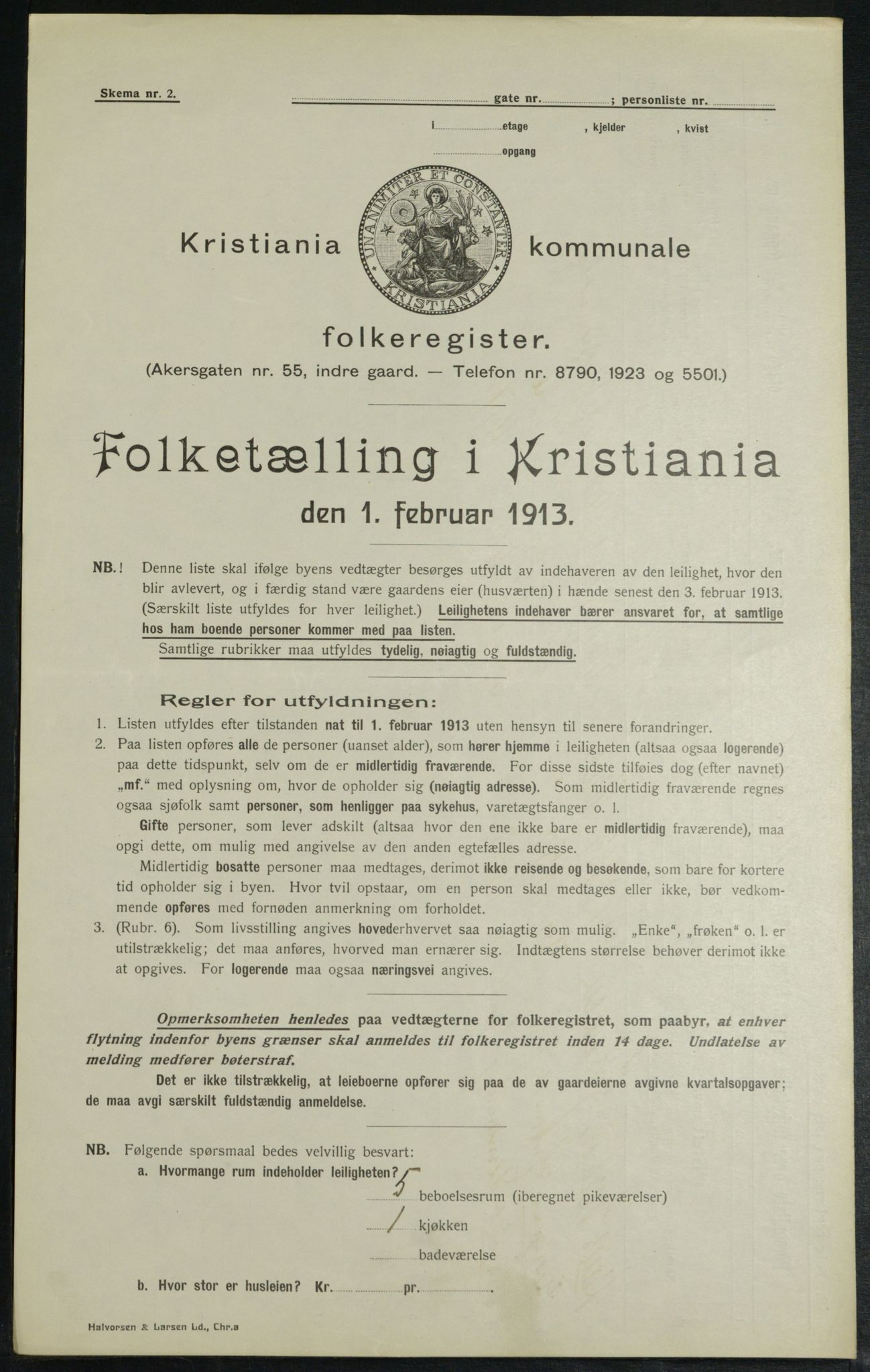 OBA, Kommunal folketelling 1.2.1913 for Kristiania, 1913, s. 117358