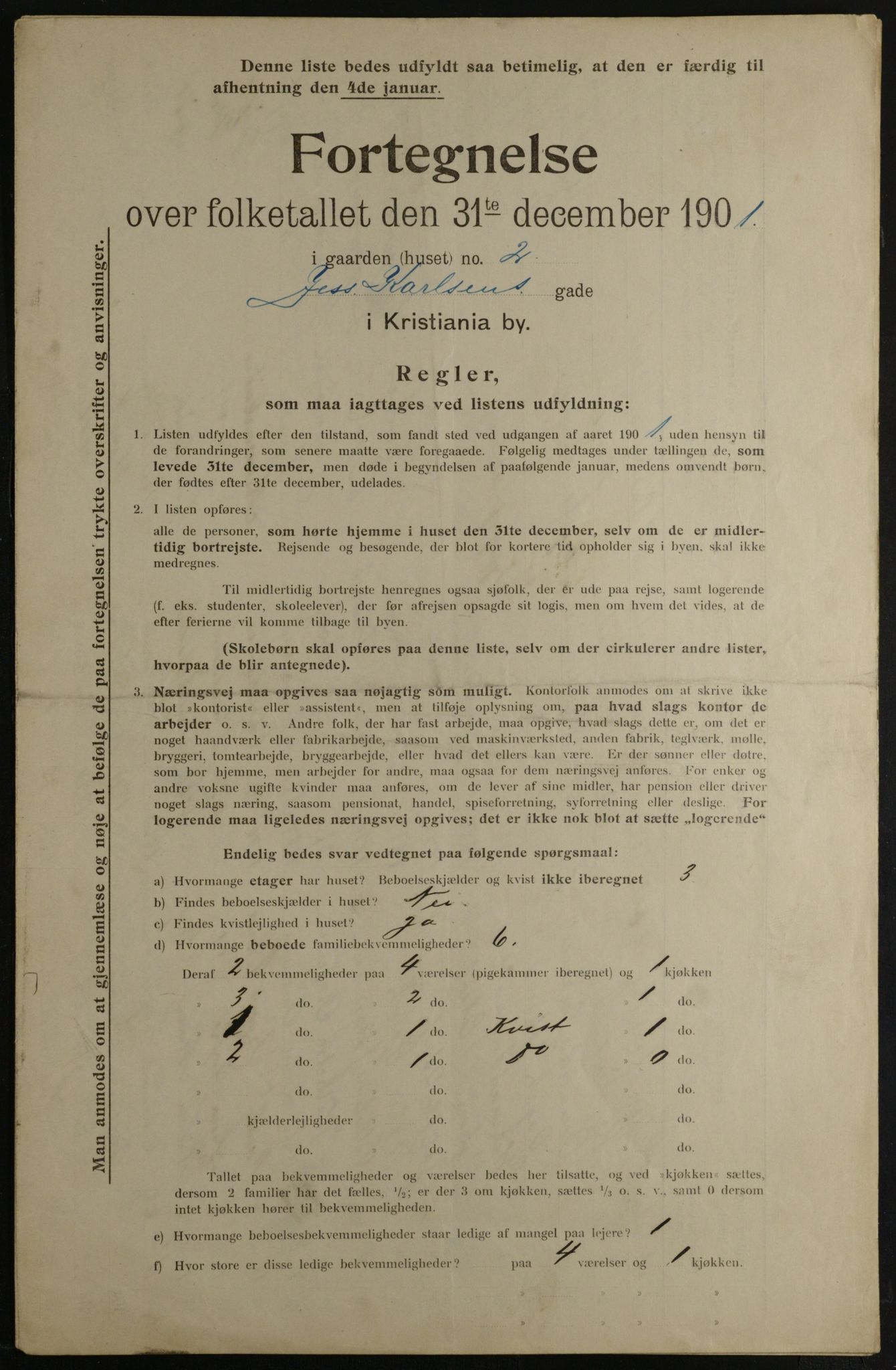 OBA, Kommunal folketelling 31.12.1901 for Kristiania kjøpstad, 1901, s. 7300