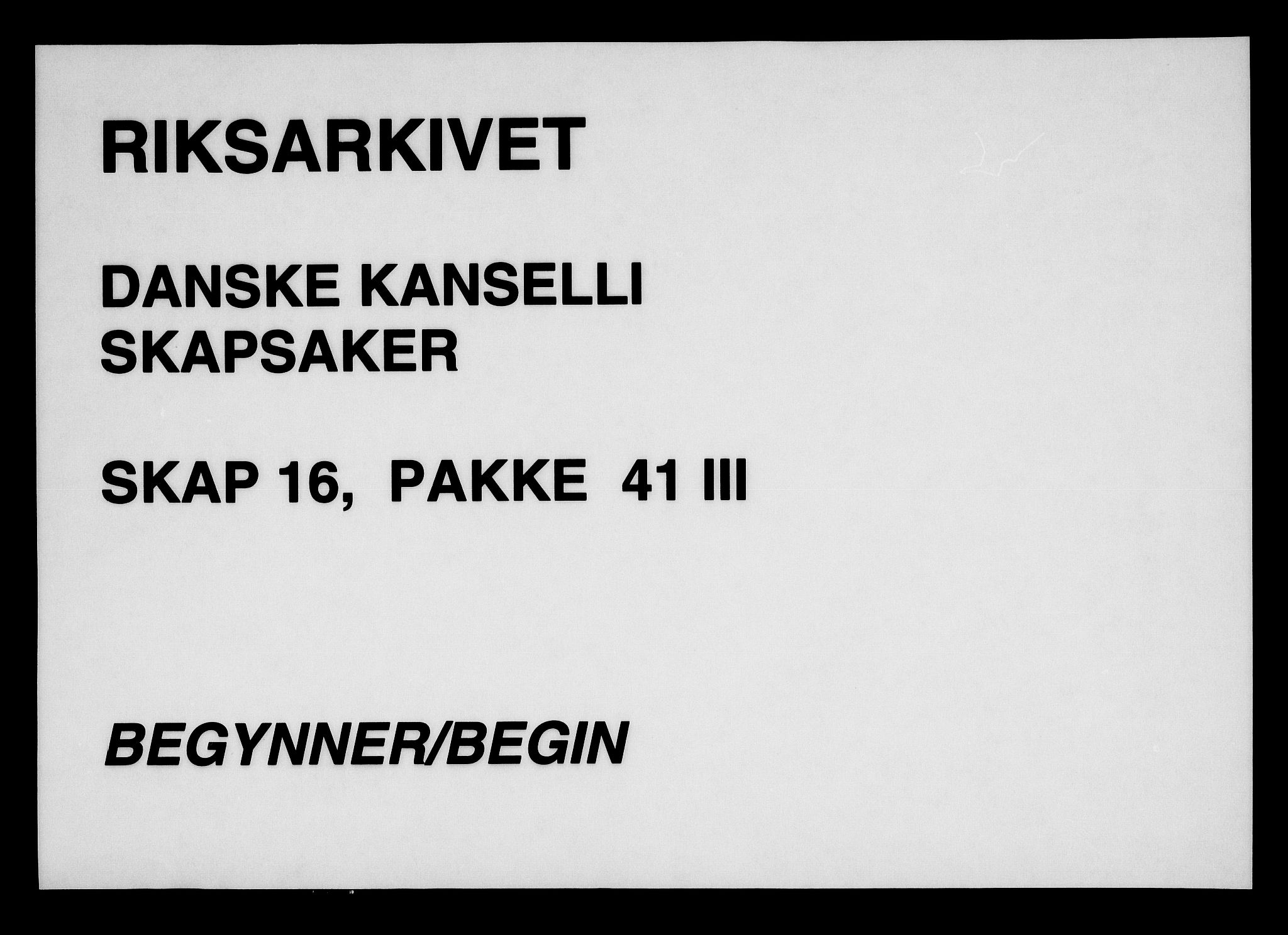 Danske Kanselli, Skapsaker, RA/EA-4061/F/L0115: Skap 16, pakke 41, 1805, s. 283