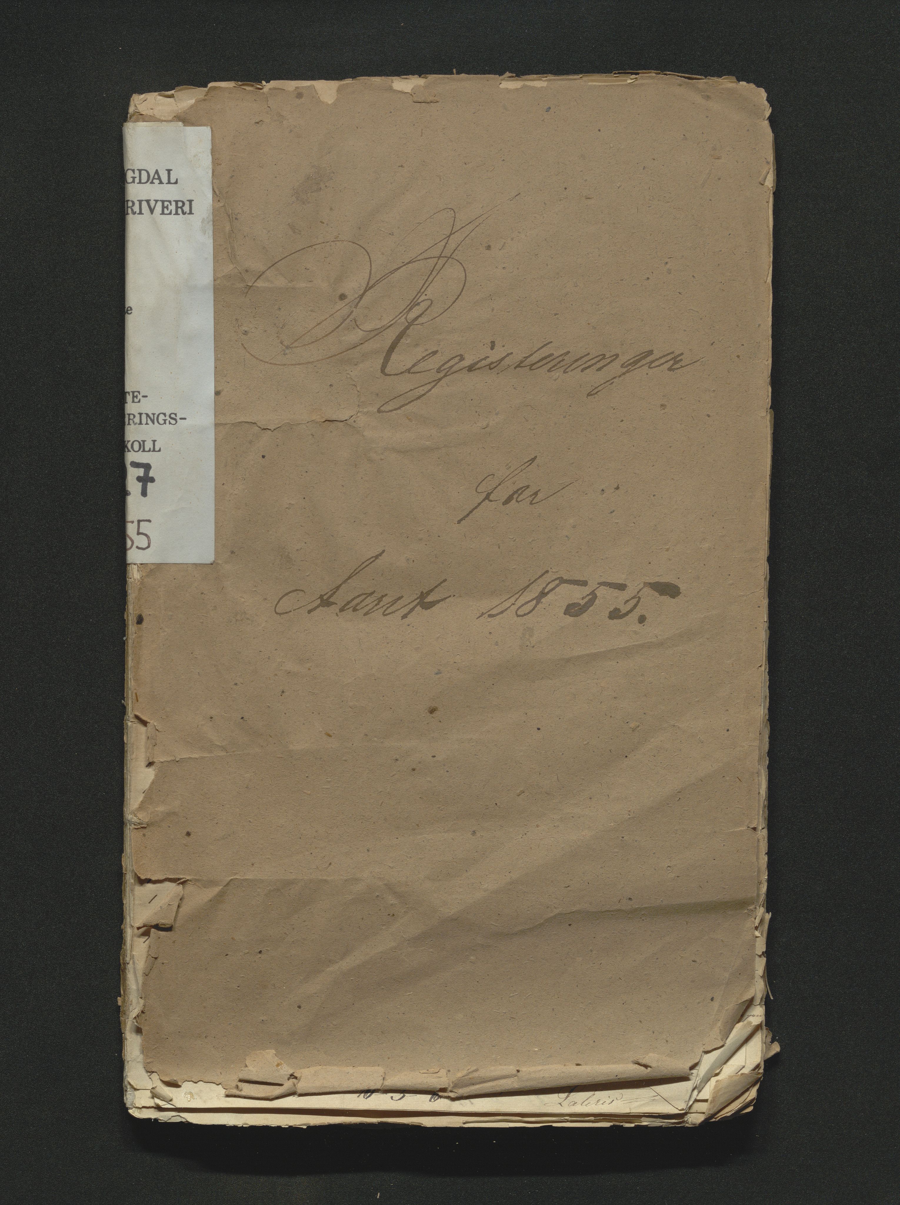 Hallingdal sorenskriveri, SAKO/A-121/H/Hb/Hbb/Hbba/L0027: Skifteregistreringsprotokoll, Sorenskriveriet, 1855