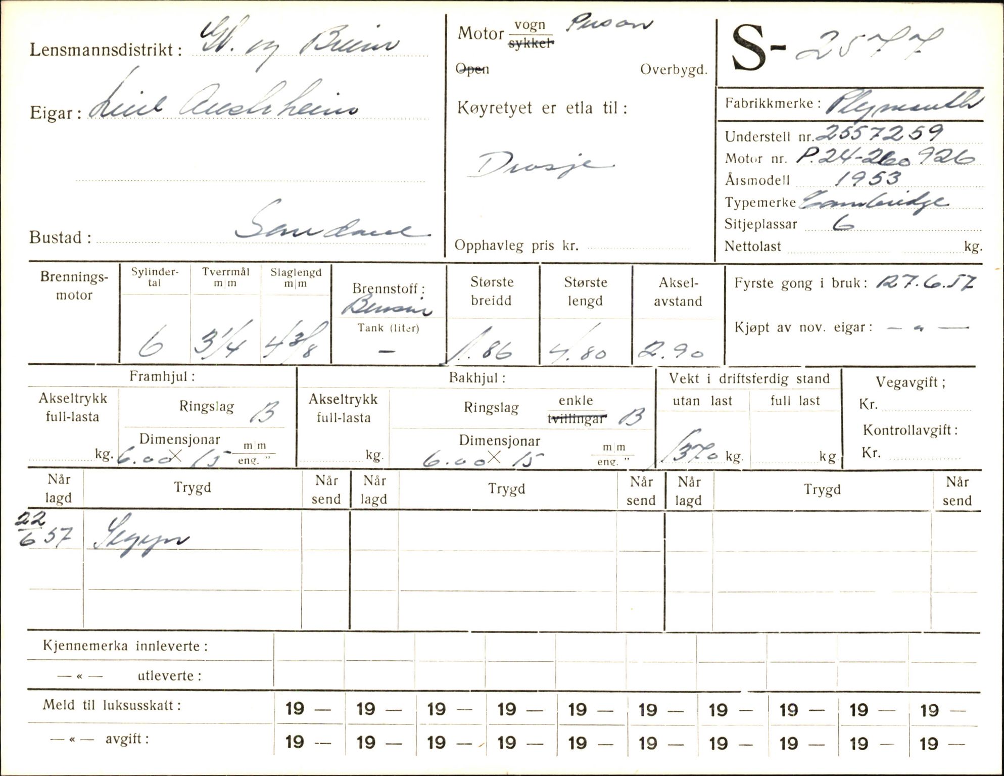 Statens vegvesen, Sogn og Fjordane vegkontor, AV/SAB-A-5301/4/F/L0004: Registerkort utmeldte Fjordane S2500-2700, S7200-7899, 1930-1961, s. 117