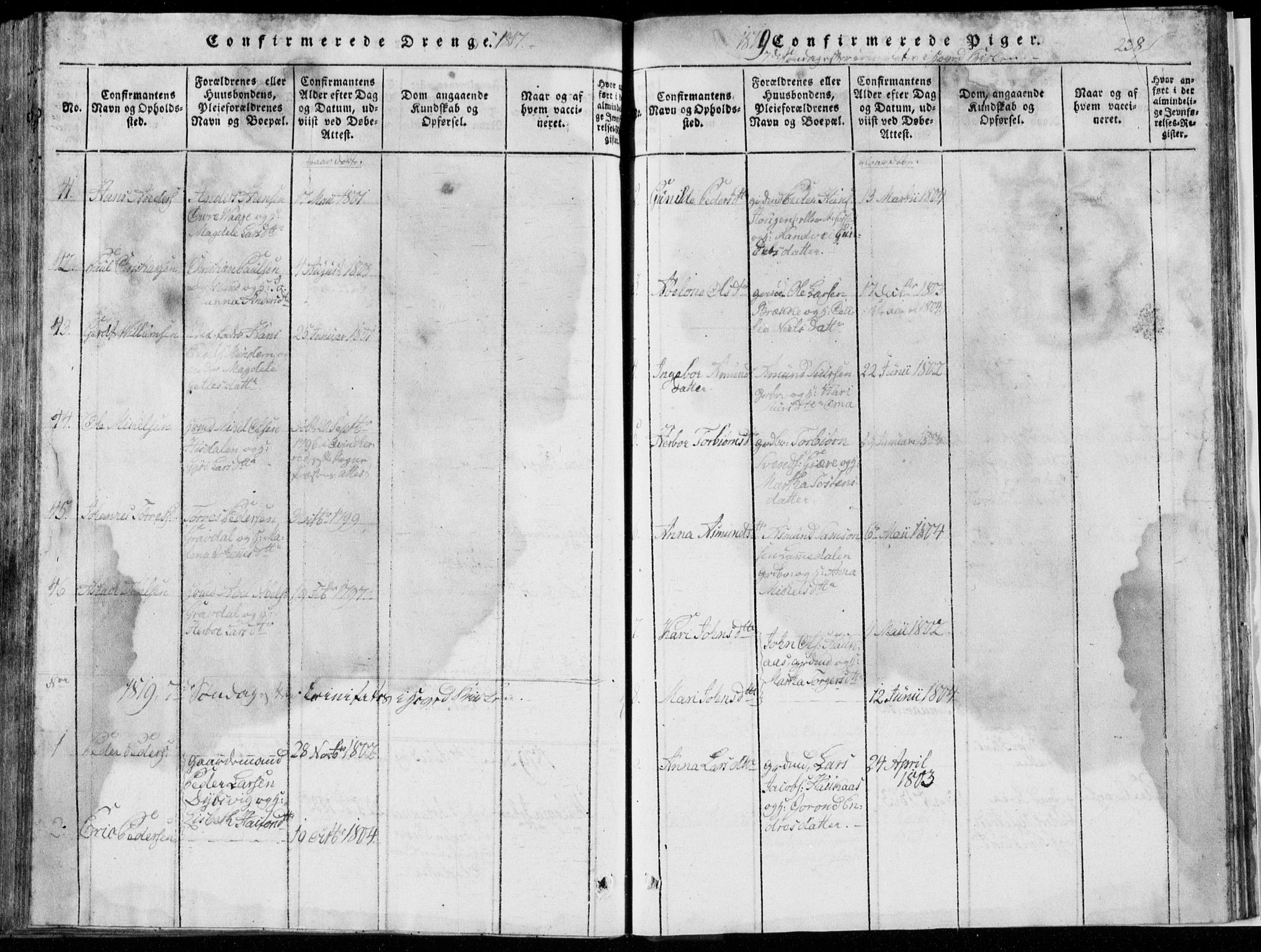 Strandebarm sokneprestembete, AV/SAB-A-78401/H/Hab: Klokkerbok nr. A  1, 1816-1826, s. 238