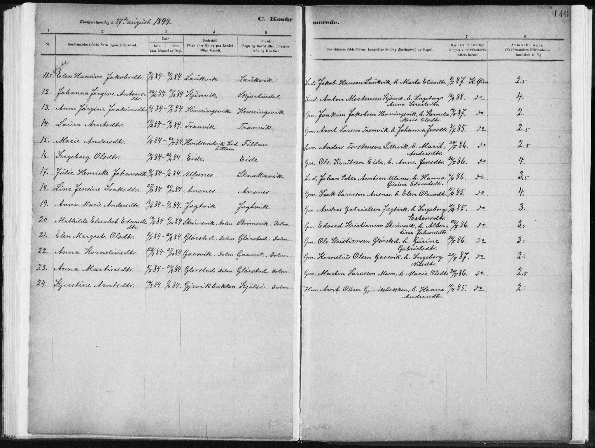 Ministerialprotokoller, klokkerbøker og fødselsregistre - Sør-Trøndelag, SAT/A-1456/637/L0558: Ministerialbok nr. 637A01, 1882-1899, s. 140