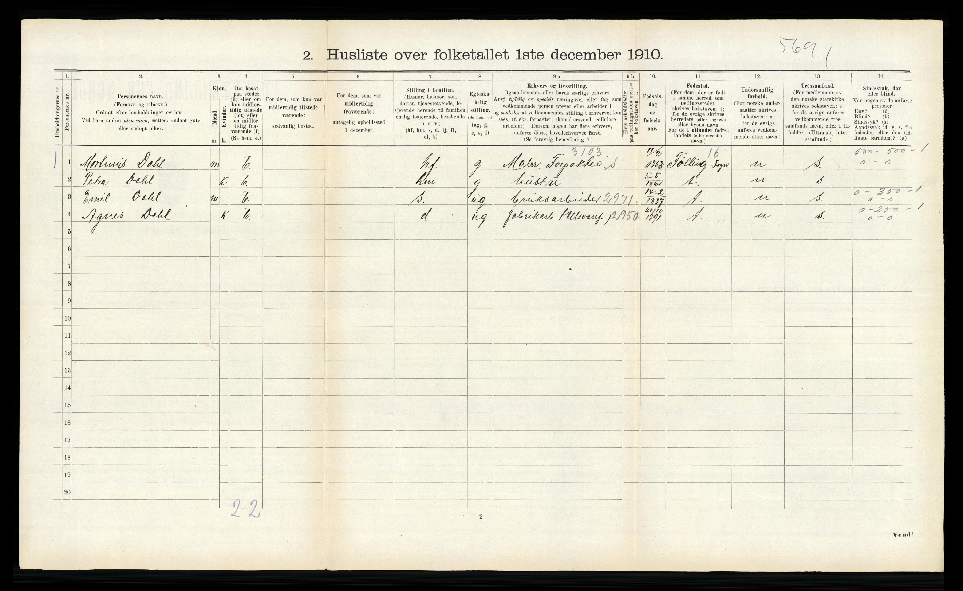 RA, Folketelling 1910 for 1733 Egge herred, 1910, s. 160