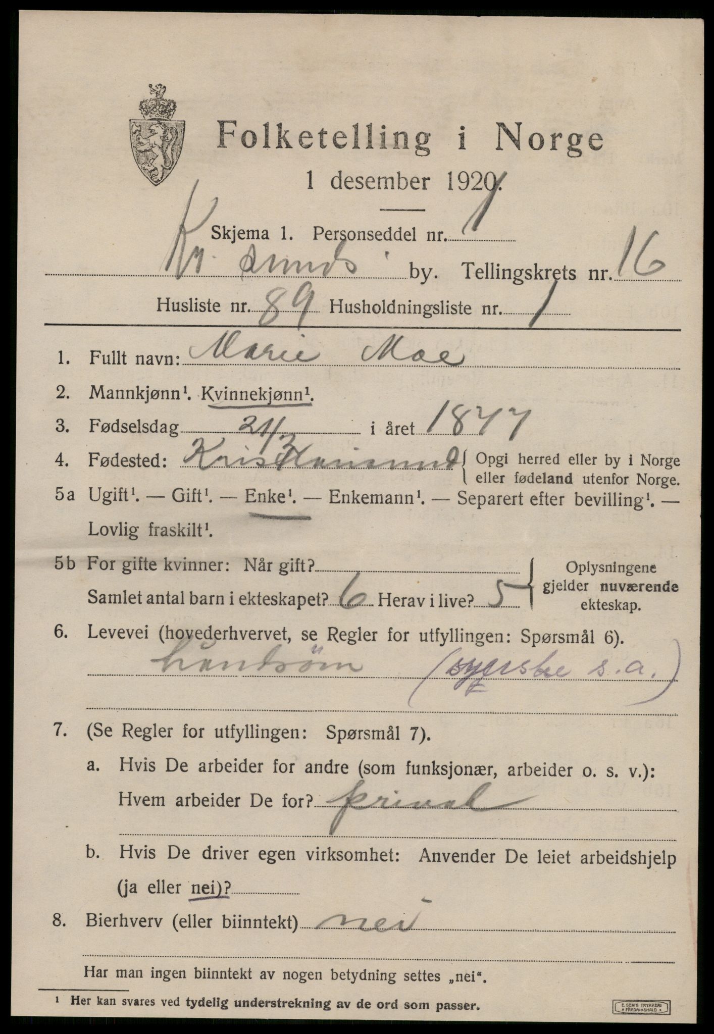 SAT, Folketelling 1920 for 1503 Kristiansund kjøpstad, 1920, s. 35881