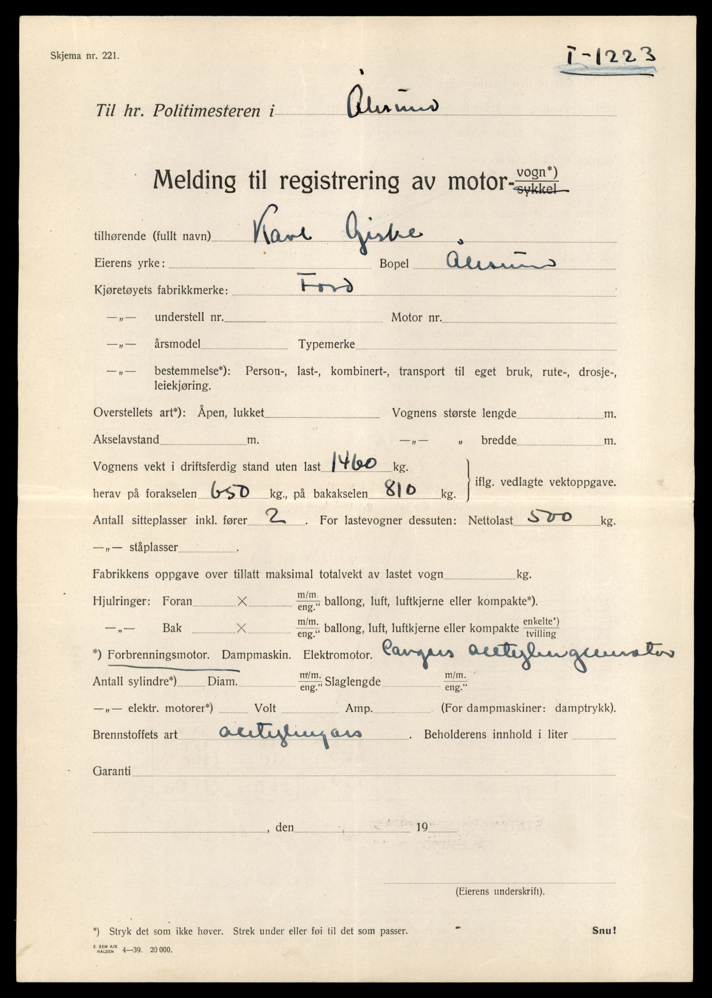 Møre og Romsdal vegkontor - Ålesund trafikkstasjon, AV/SAT-A-4099/F/Fe/L0035: Registreringskort for kjøretøy T 12653 - T 12829, 1927-1998, s. 611