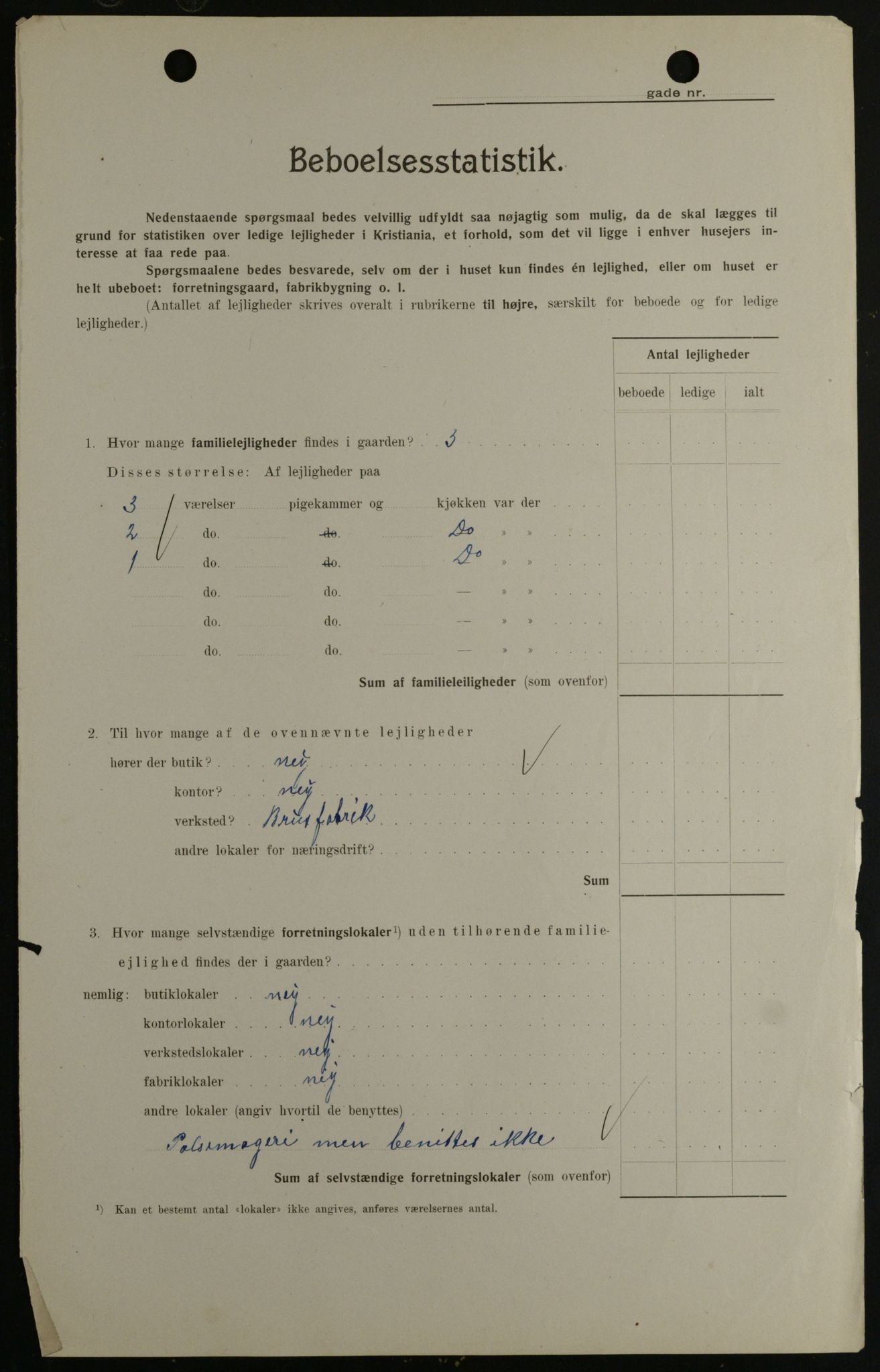 OBA, Kommunal folketelling 1.2.1908 for Kristiania kjøpstad, 1908, s. 92175