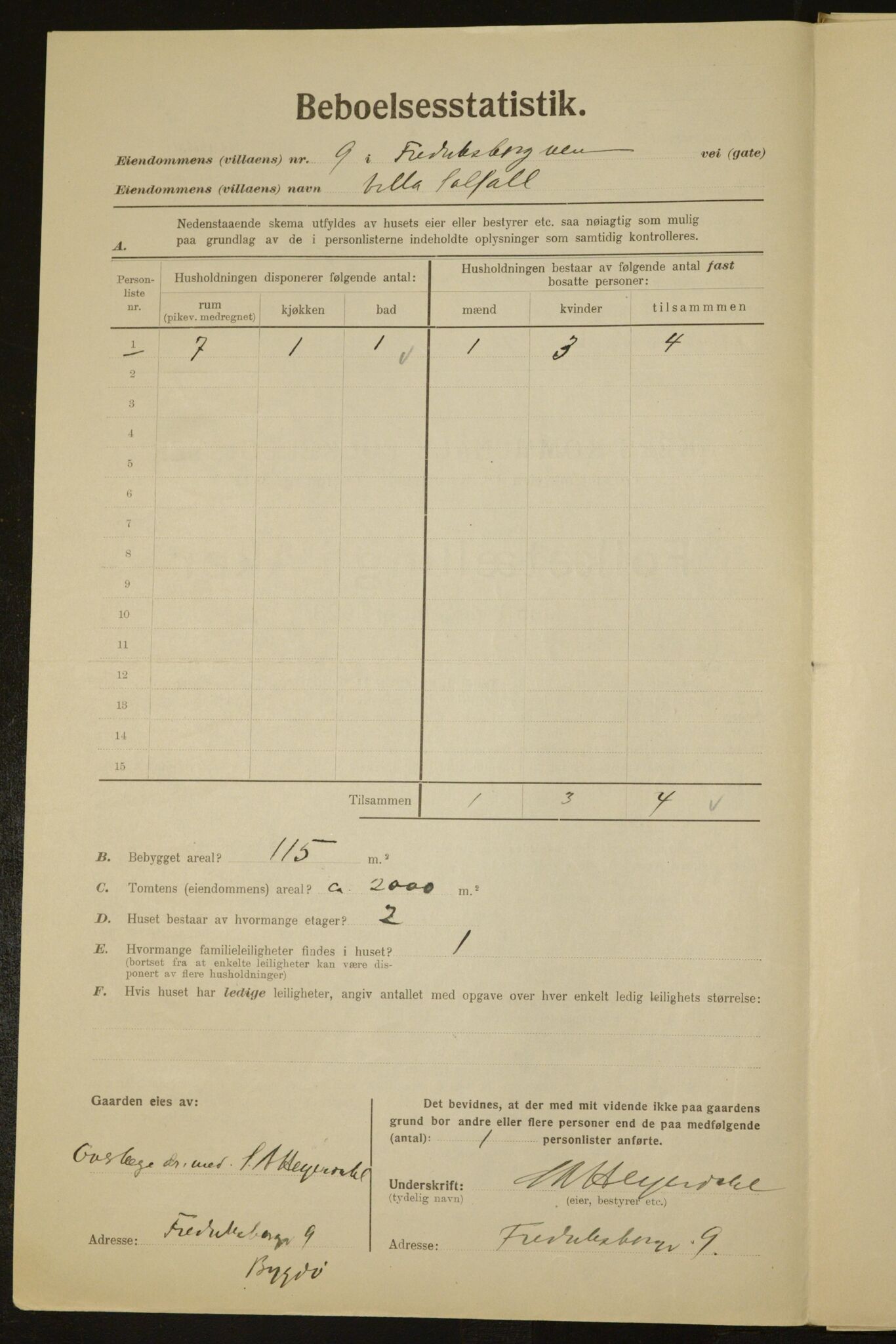 , Kommunal folketelling 1.12.1923 for Aker, 1923, s. 1741