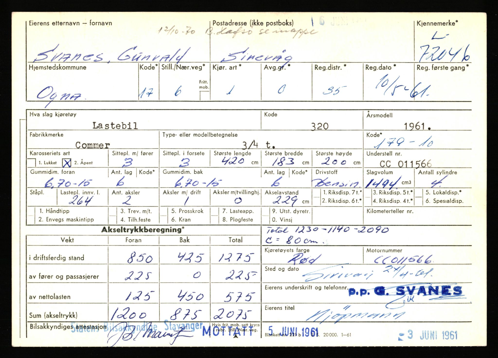 Stavanger trafikkstasjon, AV/SAST-A-101942/0/F/L0067: L-71600 - L-74999, 1930-1971, s. 239