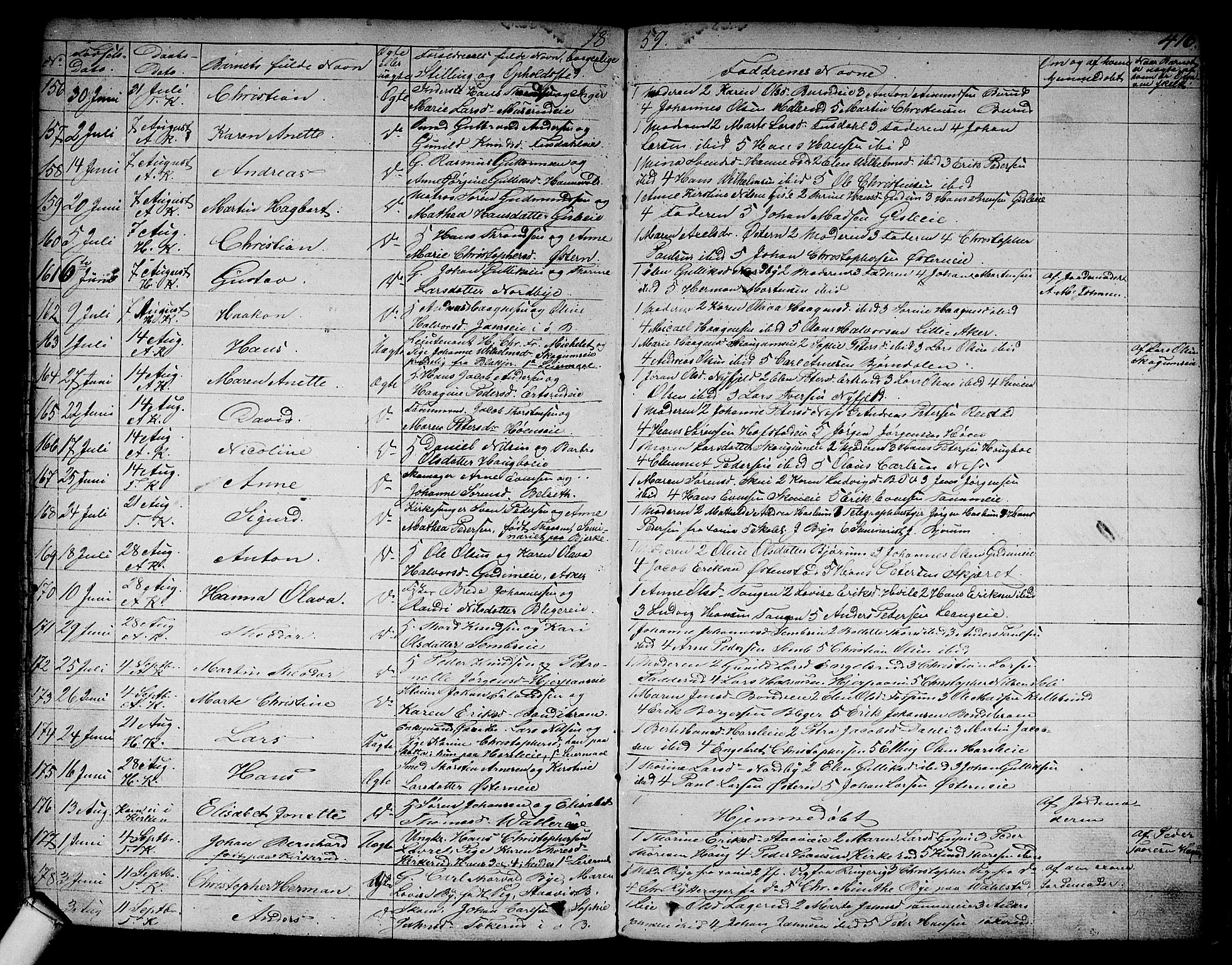 Asker prestekontor Kirkebøker, AV/SAO-A-10256a/F/Fa/L0007: Ministerialbok nr. I 7, 1825-1864, s. 416
