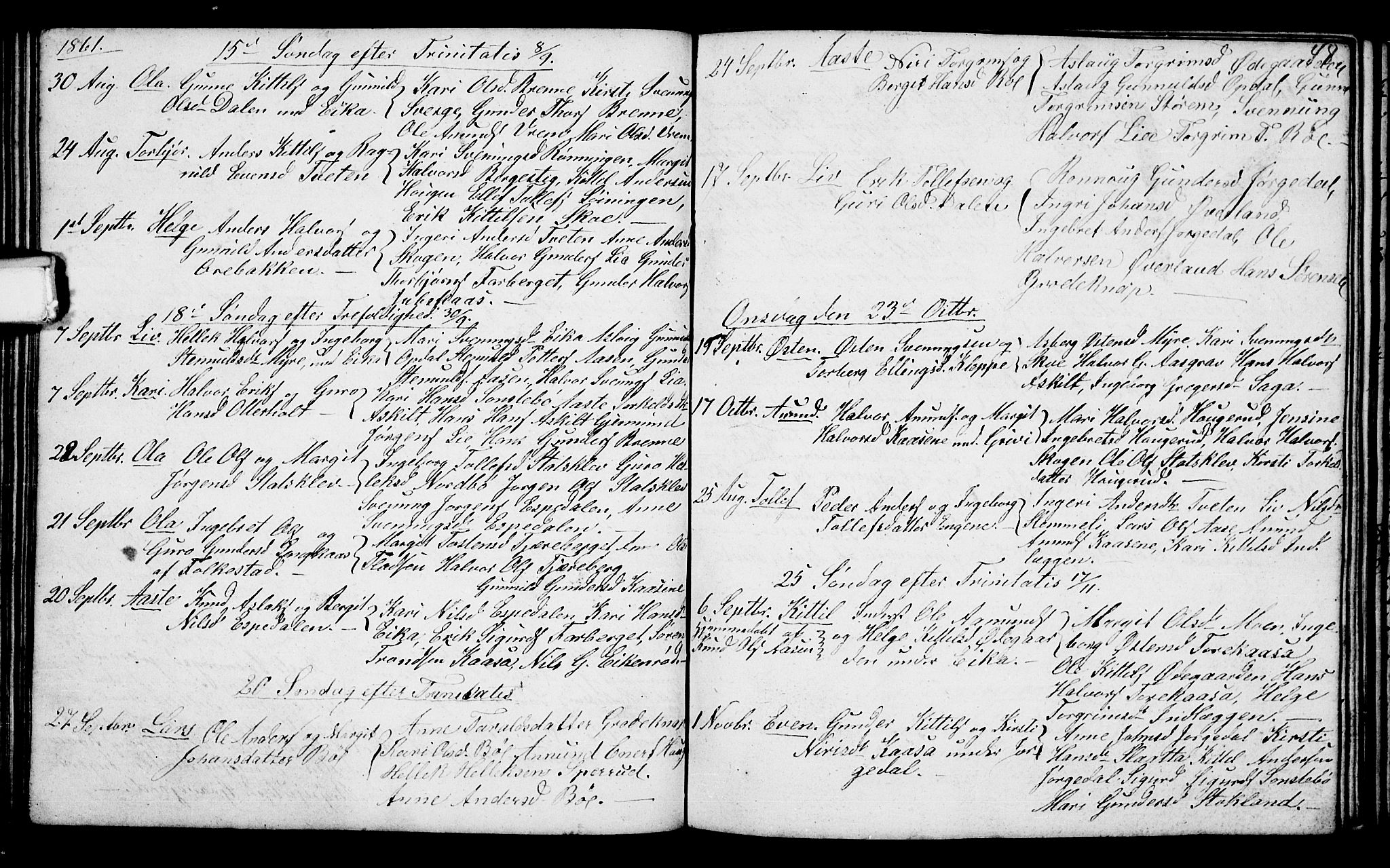 Bø kirkebøker, AV/SAKO-A-257/G/Ga/L0002: Klokkerbok nr. 2, 1853-1866, s. 48