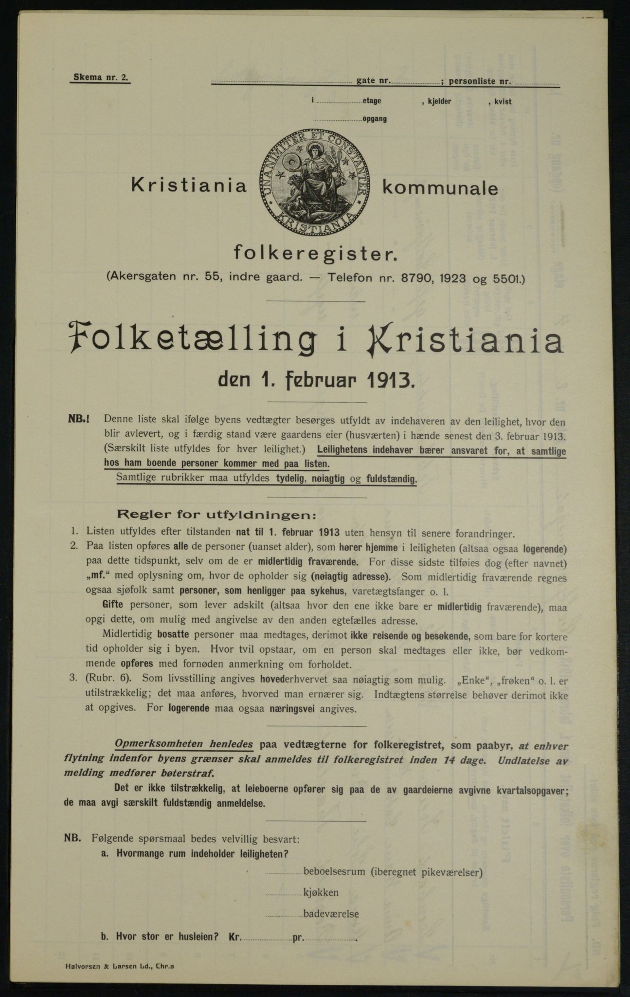 OBA, Kommunal folketelling 1.2.1913 for Kristiania, 1913, s. 12922