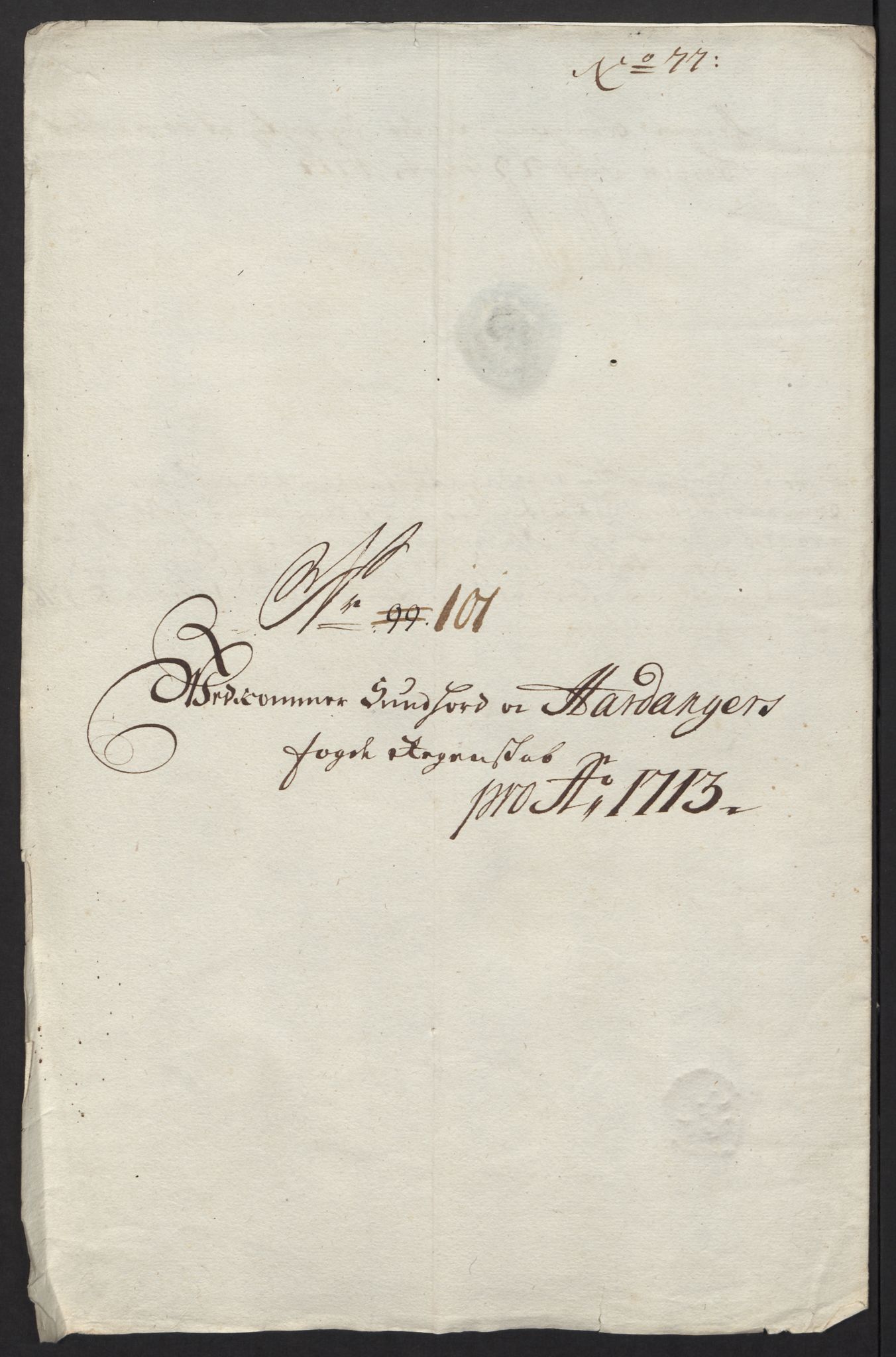 Rentekammeret inntil 1814, Reviderte regnskaper, Fogderegnskap, AV/RA-EA-4092/R48/L2989: Fogderegnskap Sunnhordland og Hardanger, 1713, s. 469