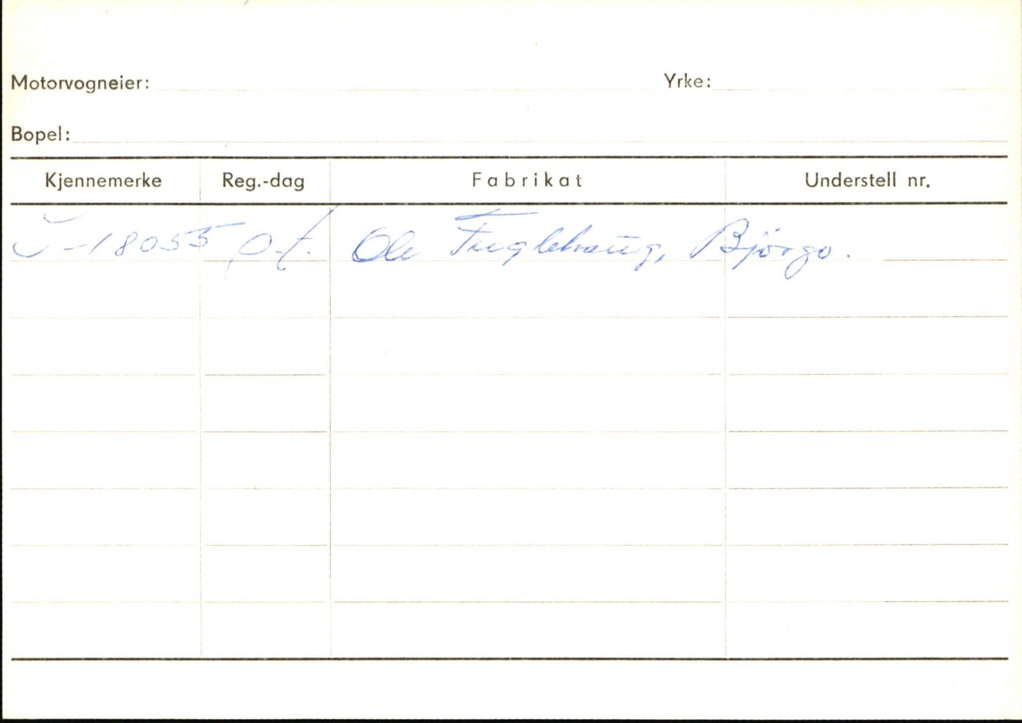 Statens vegvesen, Sogn og Fjordane vegkontor, SAB/A-5301/4/F/L0146: Registerkort Årdal R-Å samt diverse kort, 1945-1975, s. 1536