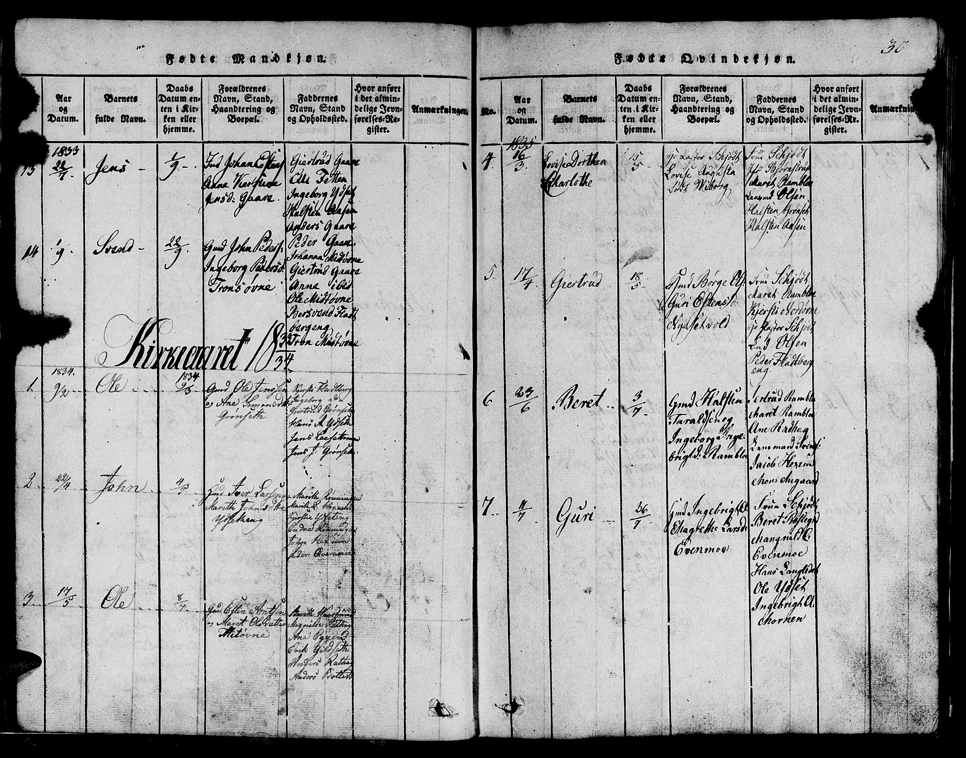 Ministerialprotokoller, klokkerbøker og fødselsregistre - Sør-Trøndelag, SAT/A-1456/685/L0976: Klokkerbok nr. 685C01, 1817-1878, s. 30