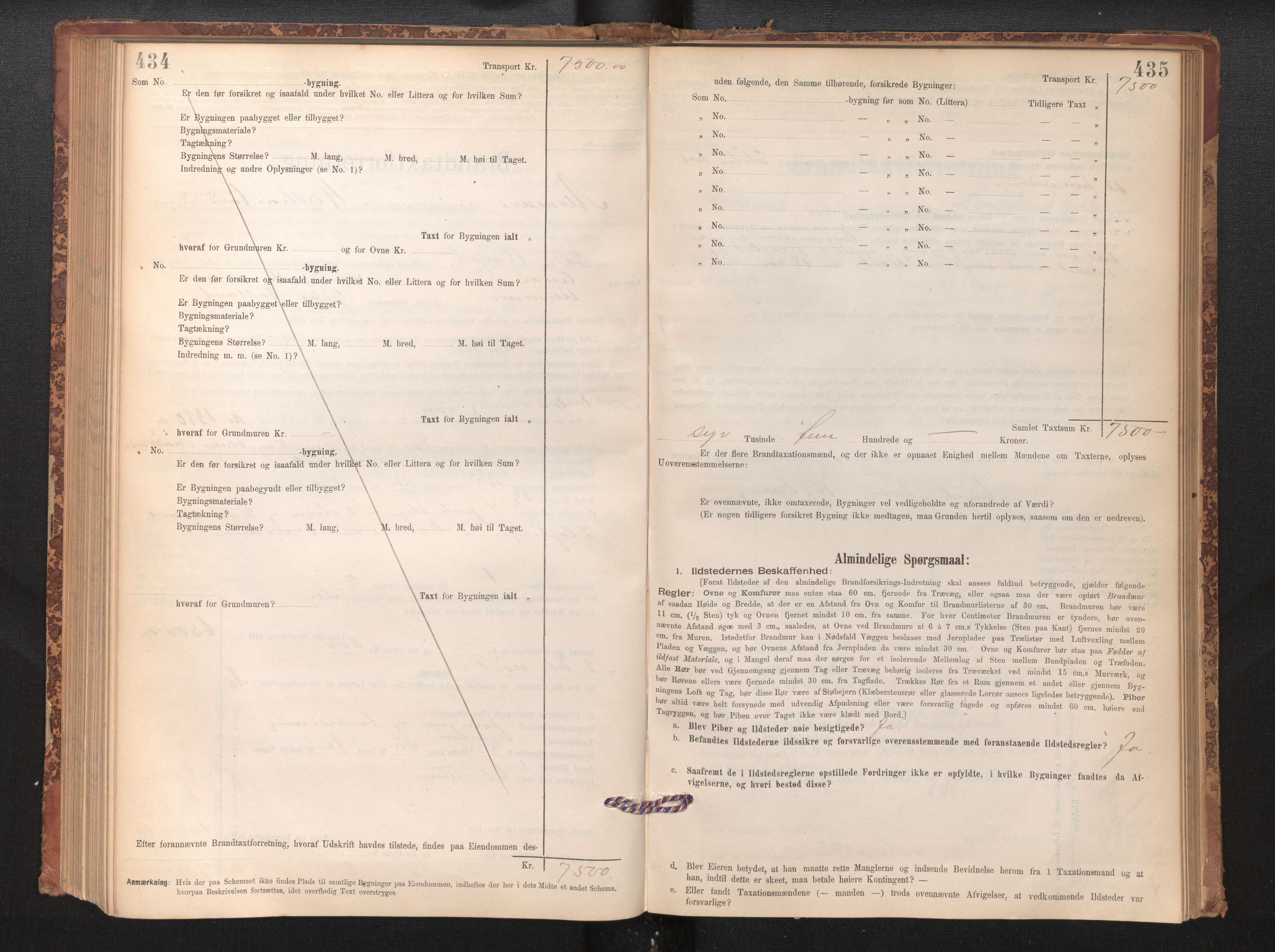 Lensmannen i Alversund, SAB/A-30701/0012/L0004: Branntakstprotokoll, skjematakst, 1894-1953, s. 434-435