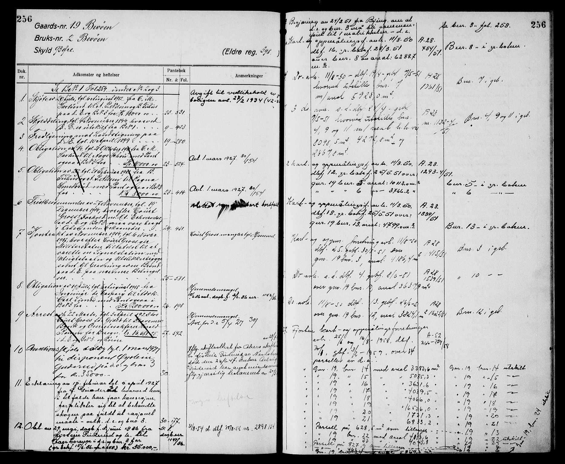 Moss sorenskriveri, AV/SAO-A-10168: Panteregister nr. XI 3, 1769-1961, s. 256