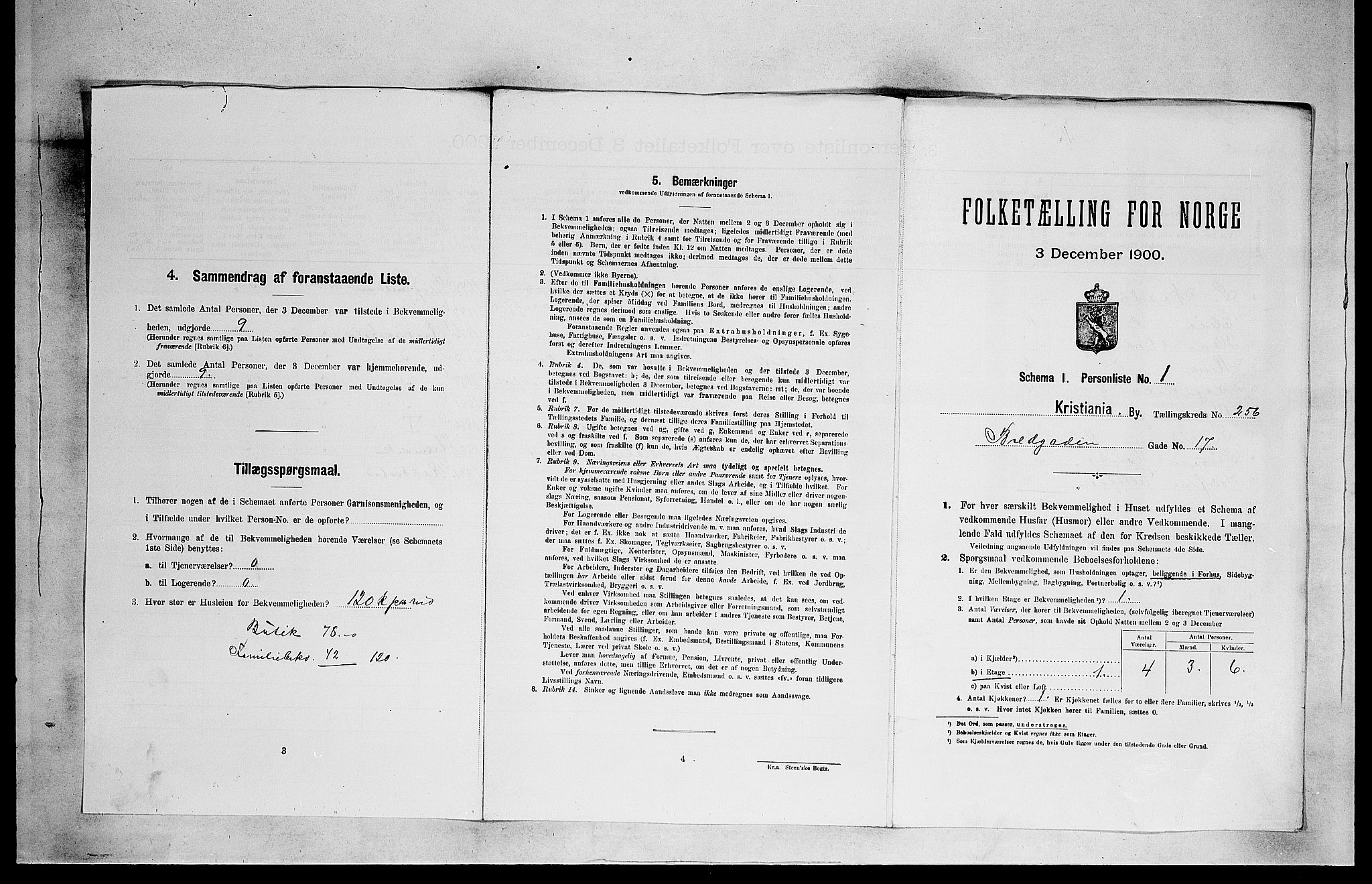 SAO, Folketelling 1900 for 0301 Kristiania kjøpstad, 1900, s. 7628