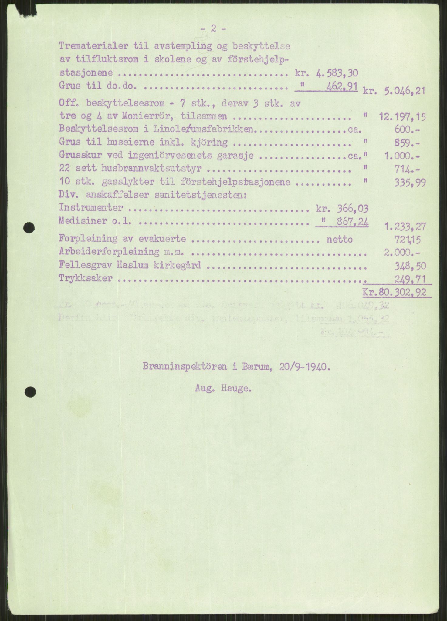 Forsvaret, Forsvarets krigshistoriske avdeling, RA/RAFA-2017/Y/Ya/L0013: II-C-11-31 - Fylkesmenn.  Rapporter om krigsbegivenhetene 1940., 1940, s. 712