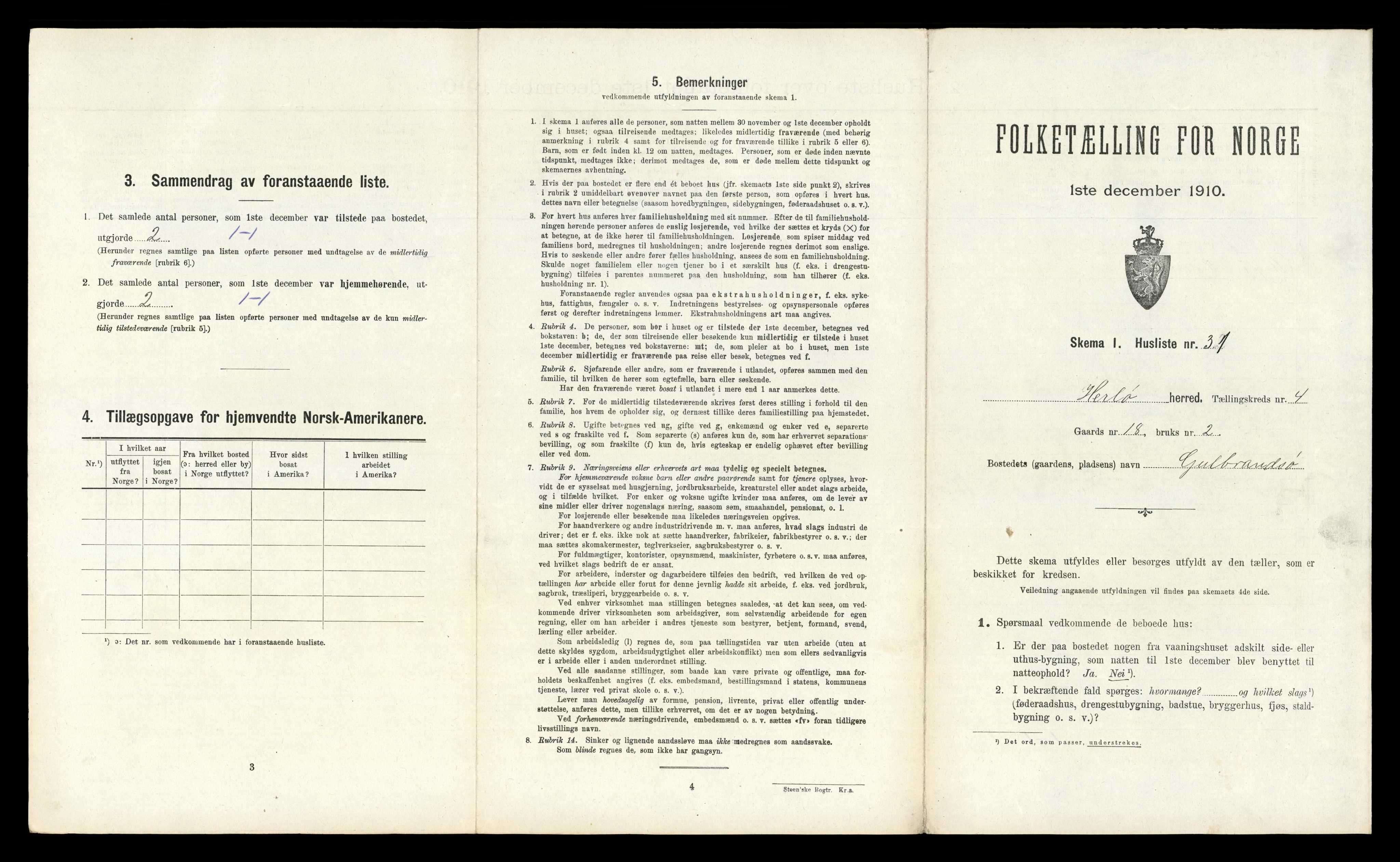 RA, Folketelling 1910 for 1258 Herdla herred, 1910, s. 394