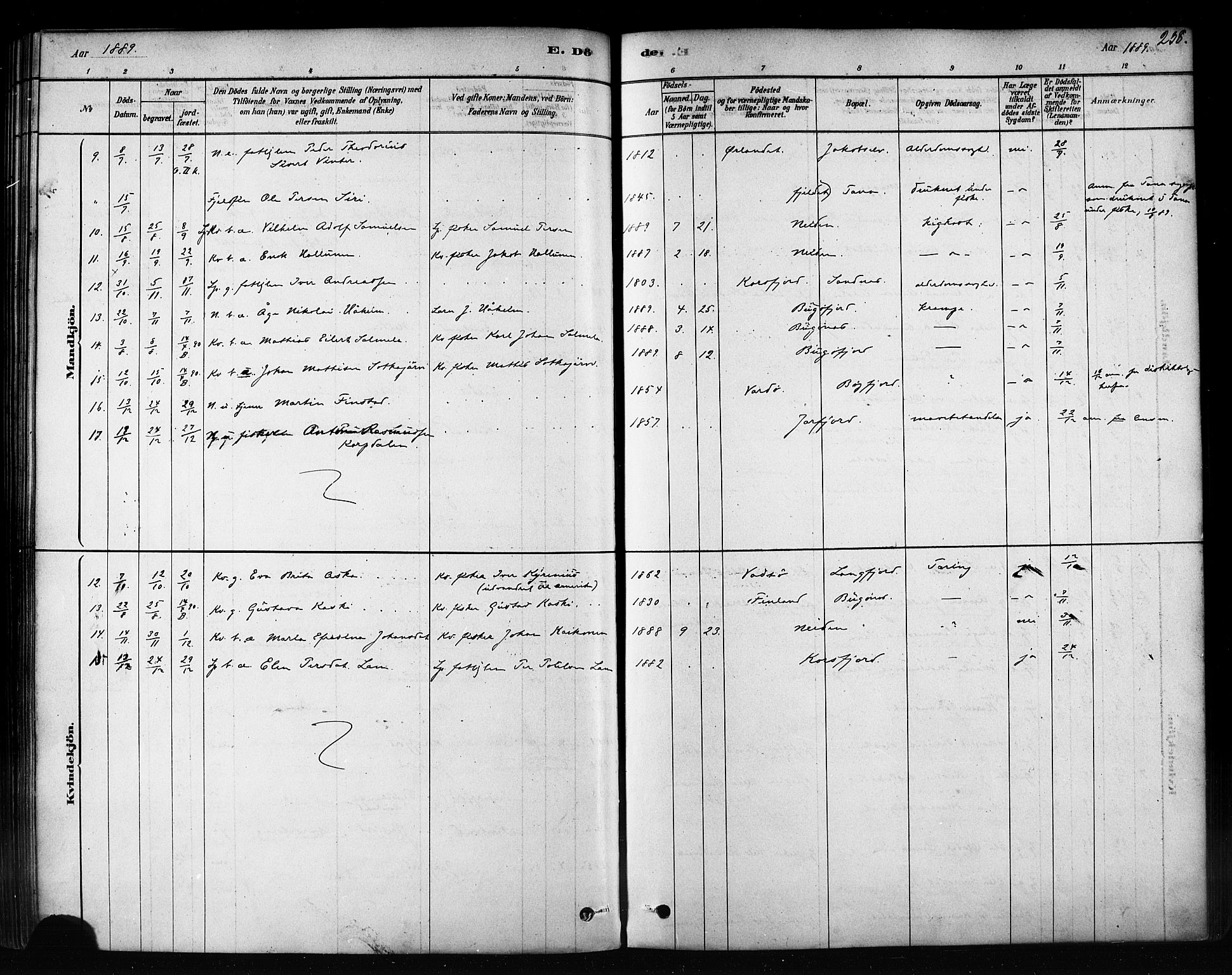 Sør-Varanger sokneprestkontor, AV/SATØ-S-1331/H/Ha/L0003kirke: Ministerialbok nr. 3, 1878-1891, s. 238