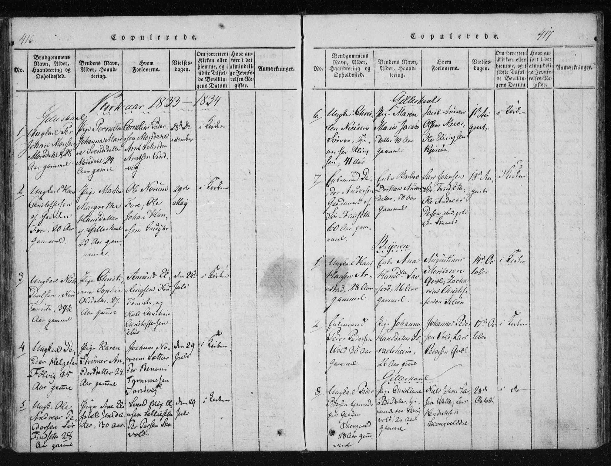 Ministerialprotokoller, klokkerbøker og fødselsregistre - Nordland, AV/SAT-A-1459/805/L0096: Ministerialbok nr. 805A03, 1820-1837, s. 416-417