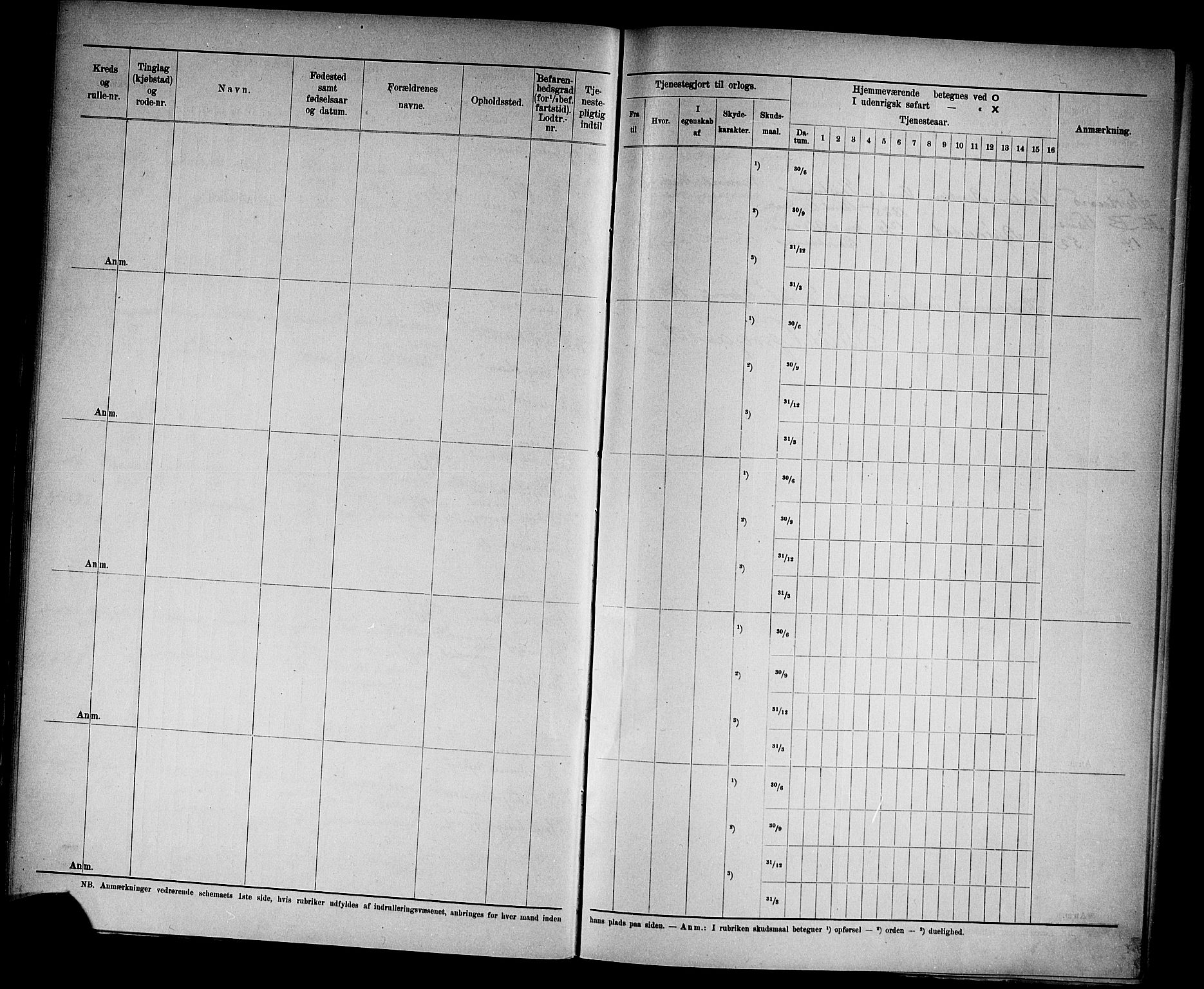Kristiansand mønstringskrets, SAK/2031-0015/F/Fd/L0010: Rulle sjøvernepliktige, C-10, 1908, s. 20