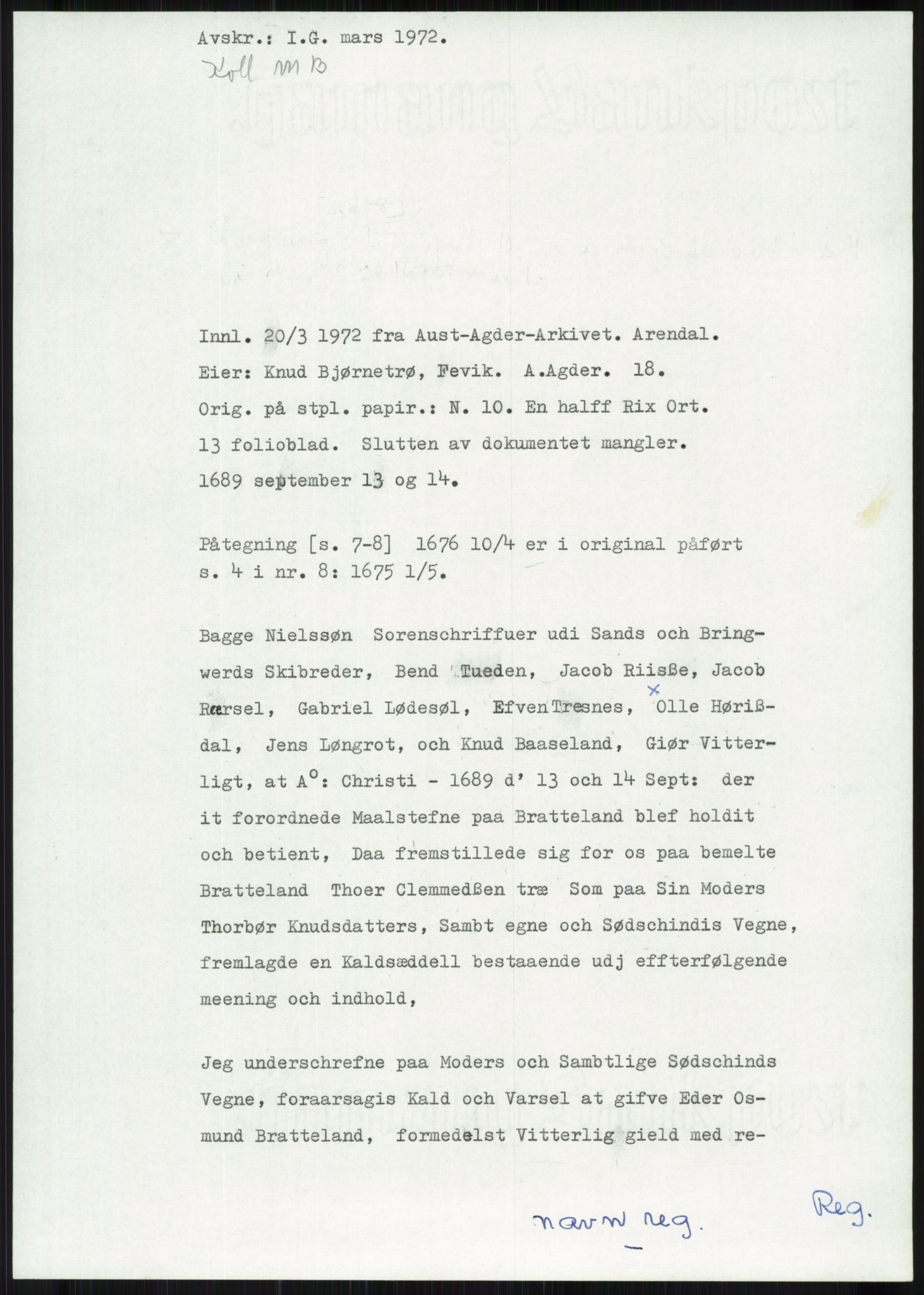 Samlinger til kildeutgivelse, Diplomavskriftsamlingen, AV/RA-EA-4053/H/Ha, s. 450