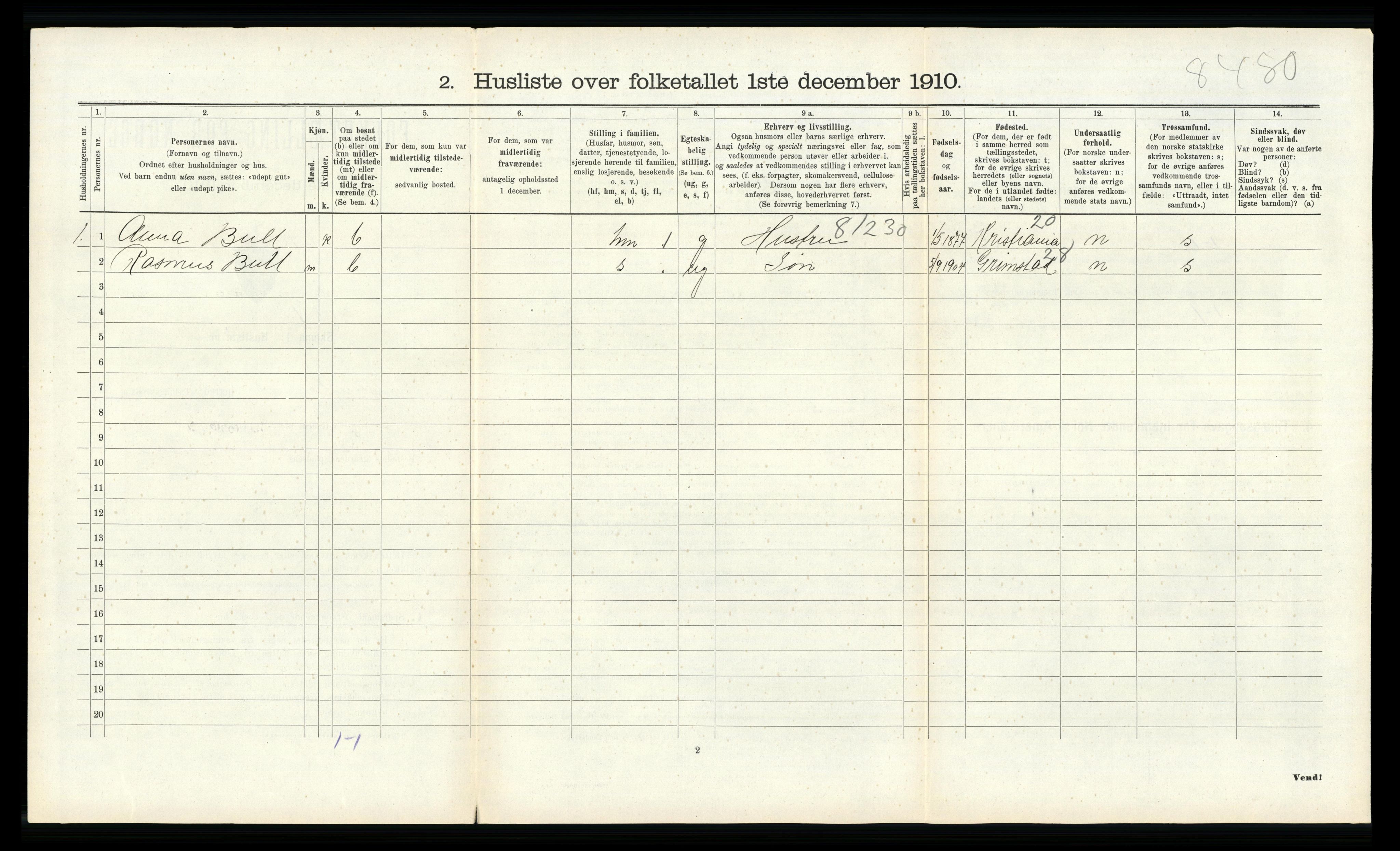 RA, Folketelling 1910 for 1014 Vennesla herred, 1910, s. 445