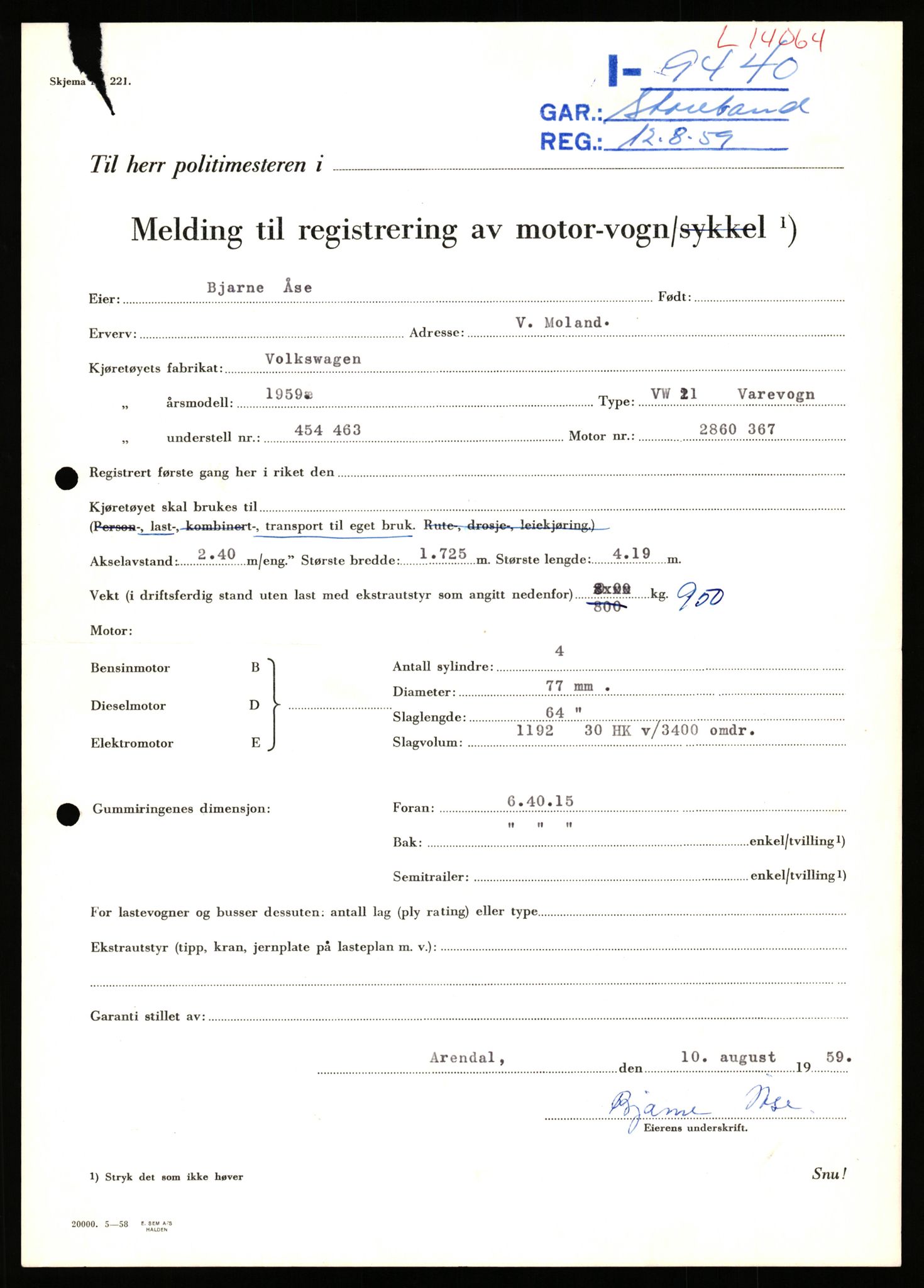 Stavanger trafikkstasjon, AV/SAST-A-101942/0/F/L0026: L-14000 - L-14599, 1930-1971, s. 249