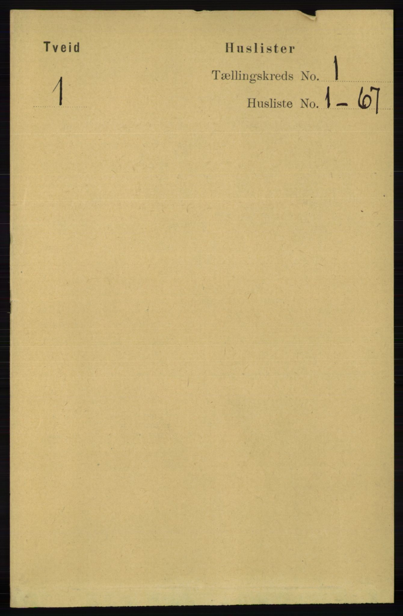 RA, Folketelling 1891 for 1013 Tveit herred, 1891, s. 14