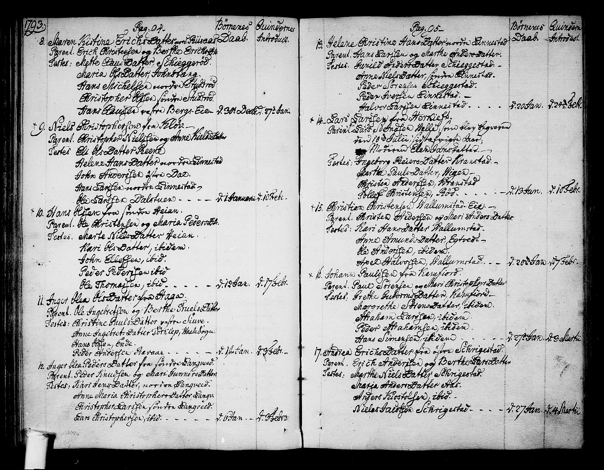 Ramnes kirkebøker, AV/SAKO-A-314/F/Fa/L0003: Ministerialbok nr. I 3, 1790-1813, s. 94-95