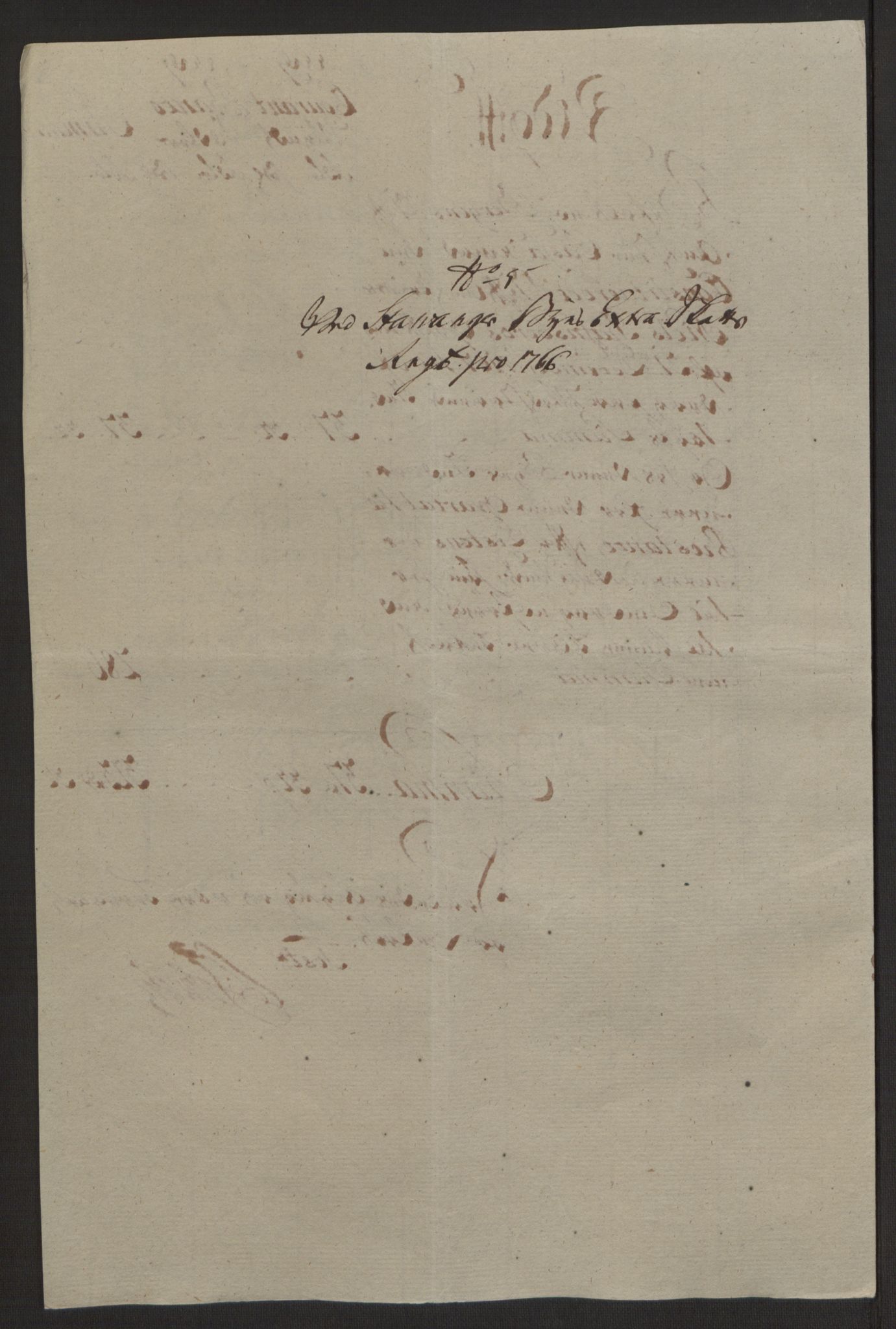 Rentekammeret inntil 1814, Reviderte regnskaper, Byregnskaper, AV/RA-EA-4066/R/Ro/L0305/0001: [O6] Kontribusjonsregnskap / Ekstraskatt, 1762-1768, s. 189