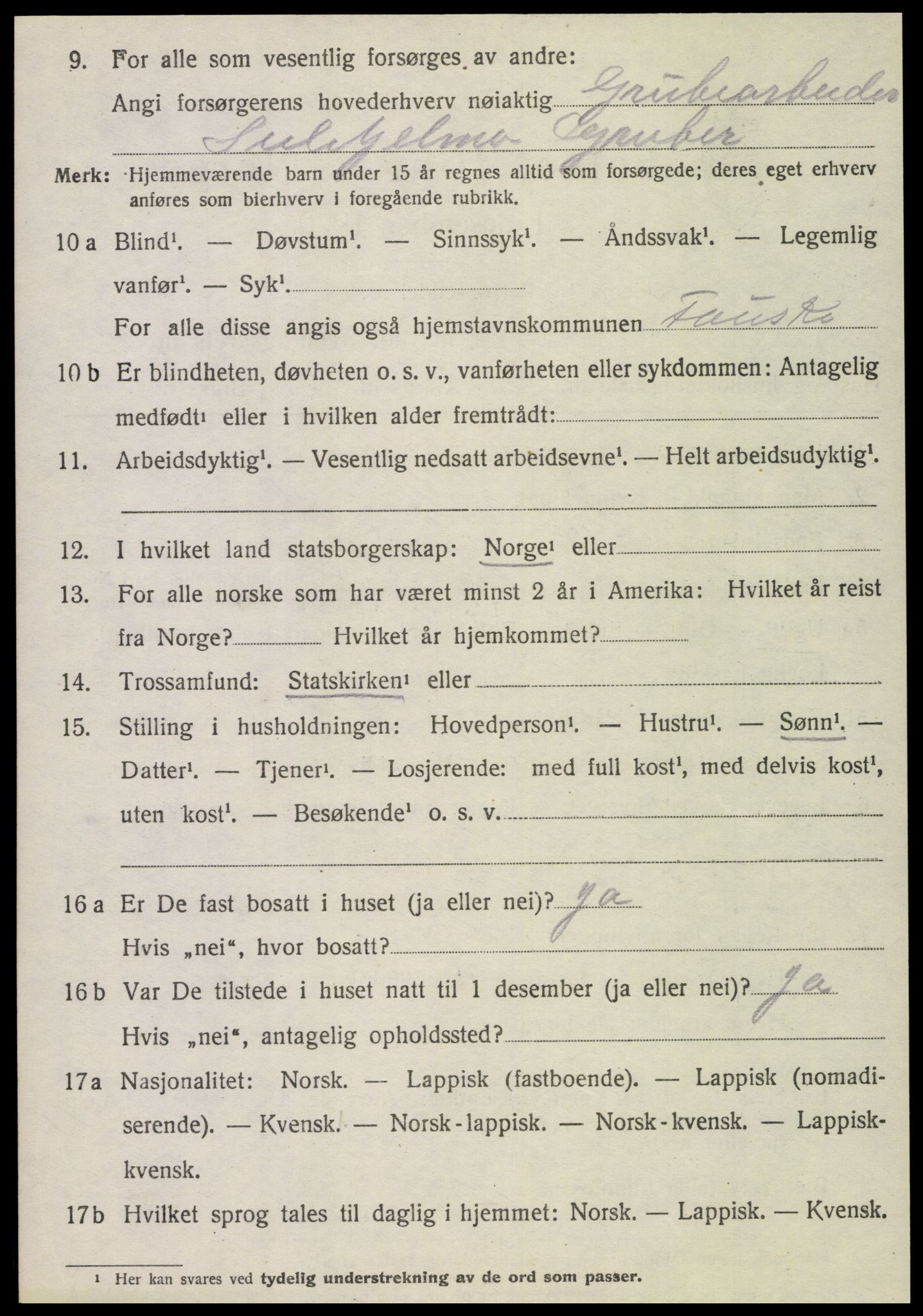 SAT, Folketelling 1920 for 1841 Fauske herred, 1920, s. 6063