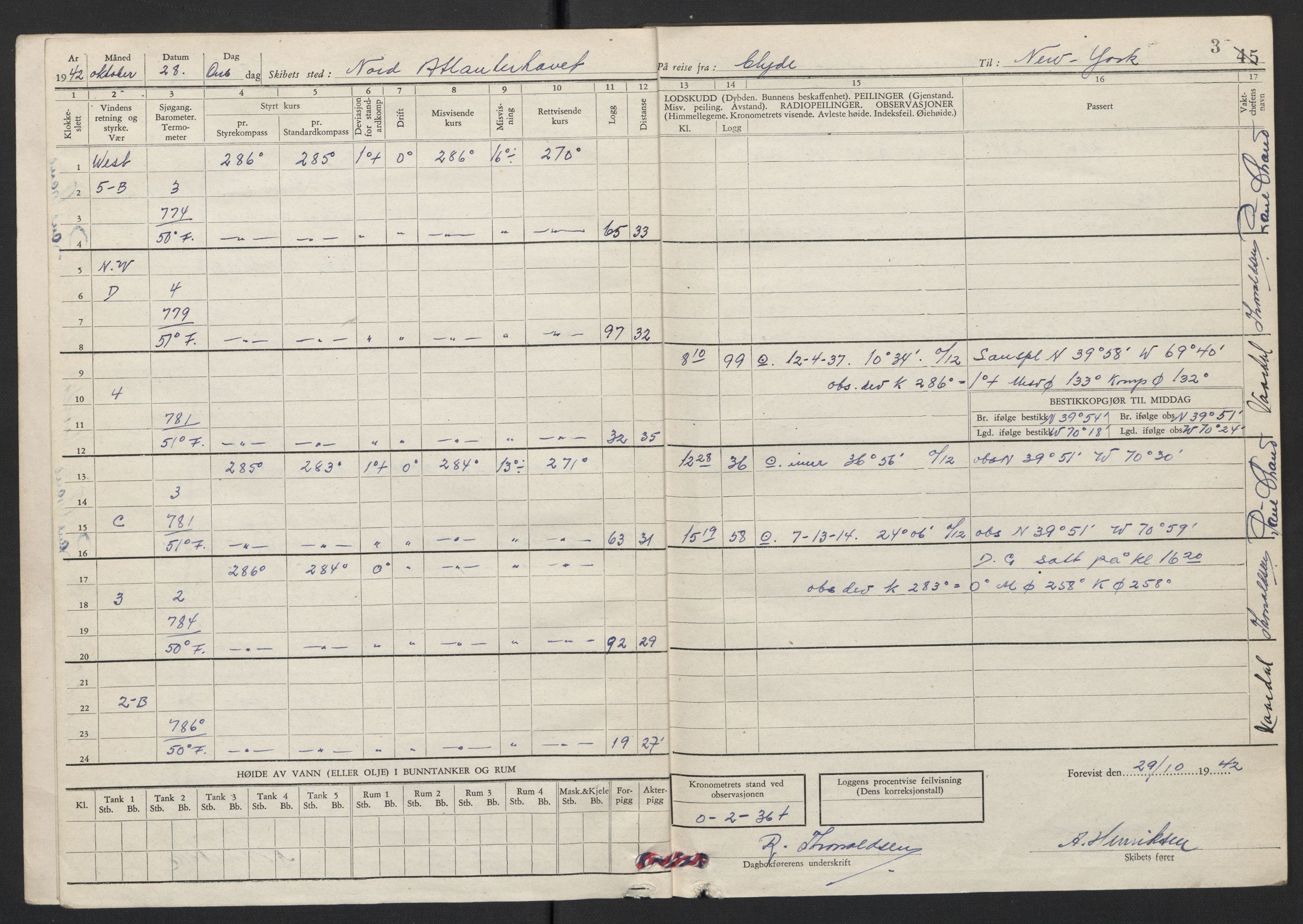 Nortraship, Skipsdagbøker, AV/RA-S-2168/F/L0186/0006: Boknr. 920 - 926 / Boknr. 925 Velma, 1942