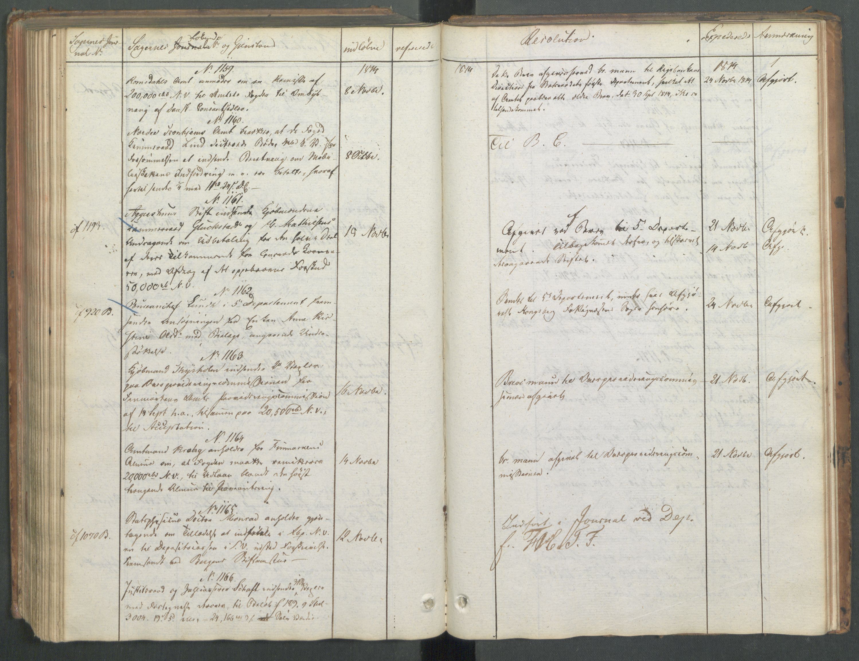 Departementene i 1814, AV/RA-S-3899/Fa/L0008: 1. byrå - Journal B, 1814, s. 214