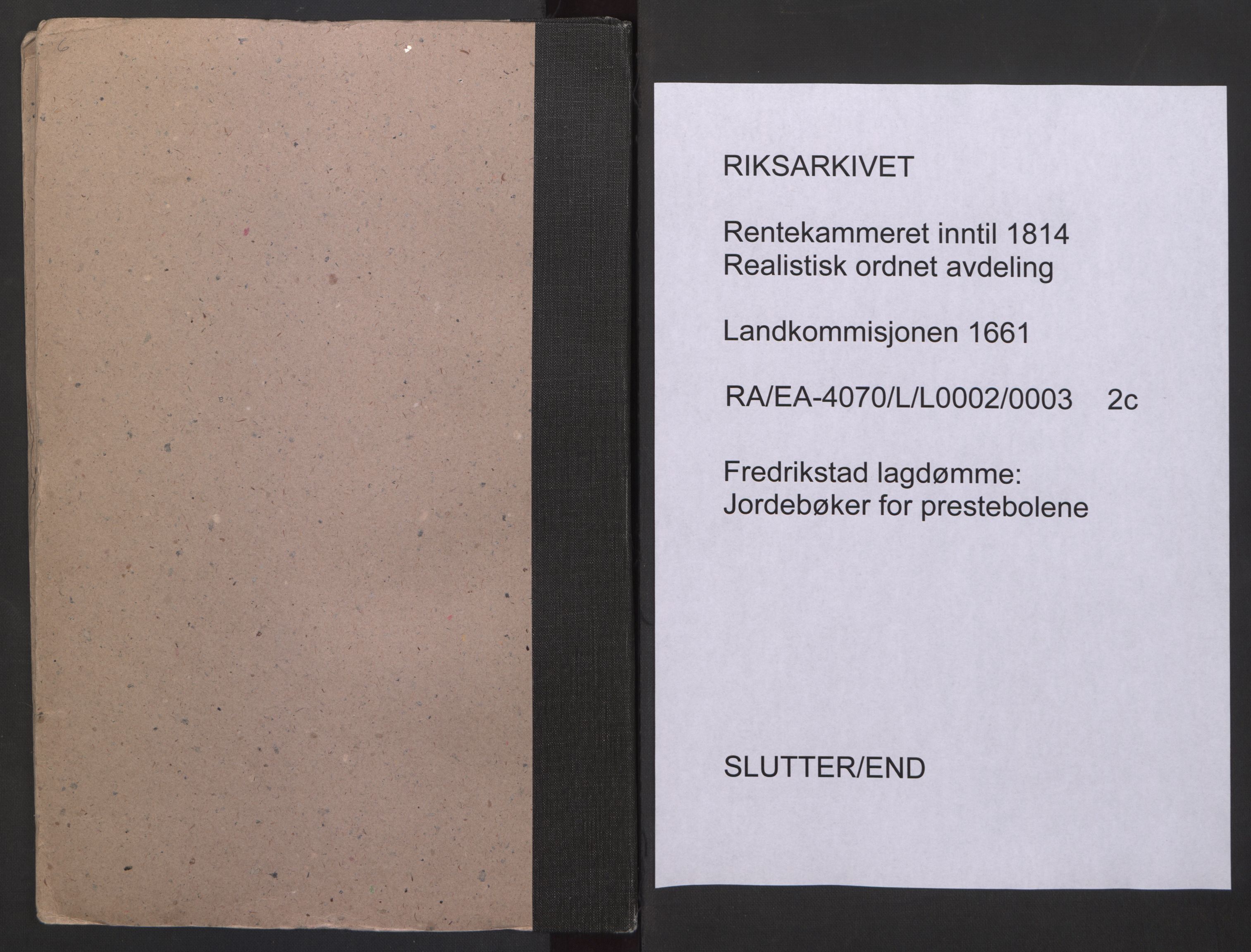 Rentekammeret inntil 1814, Realistisk ordnet avdeling, AV/RA-EA-4070/L/L0002/0003: Fredrikstad lagdømme: / Jordebøker for prestebolene, 1661