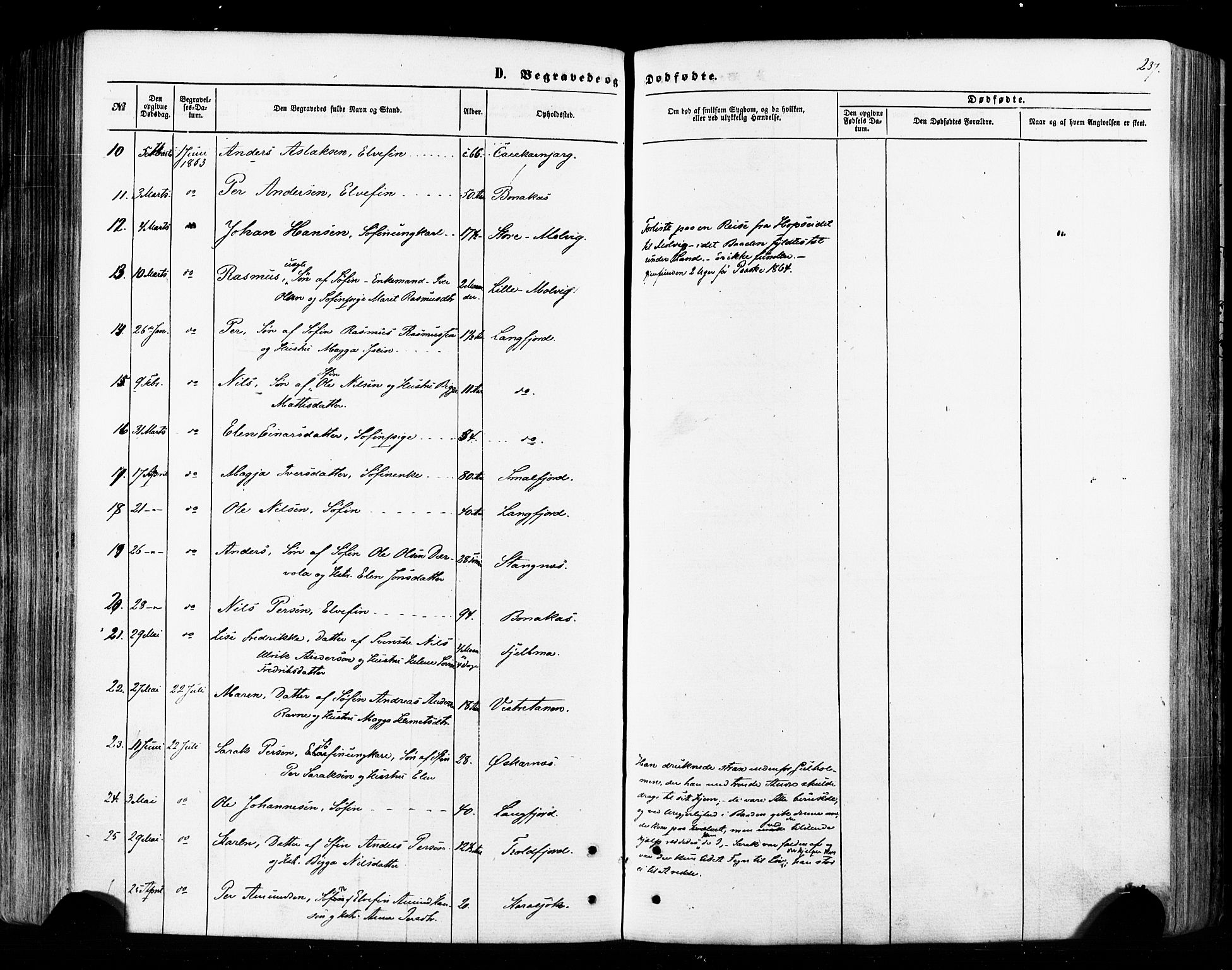 Tana sokneprestkontor, SATØ/S-1334/H/Ha/L0002kirke: Ministerialbok nr. 2 /1, 1861-1877, s. 237