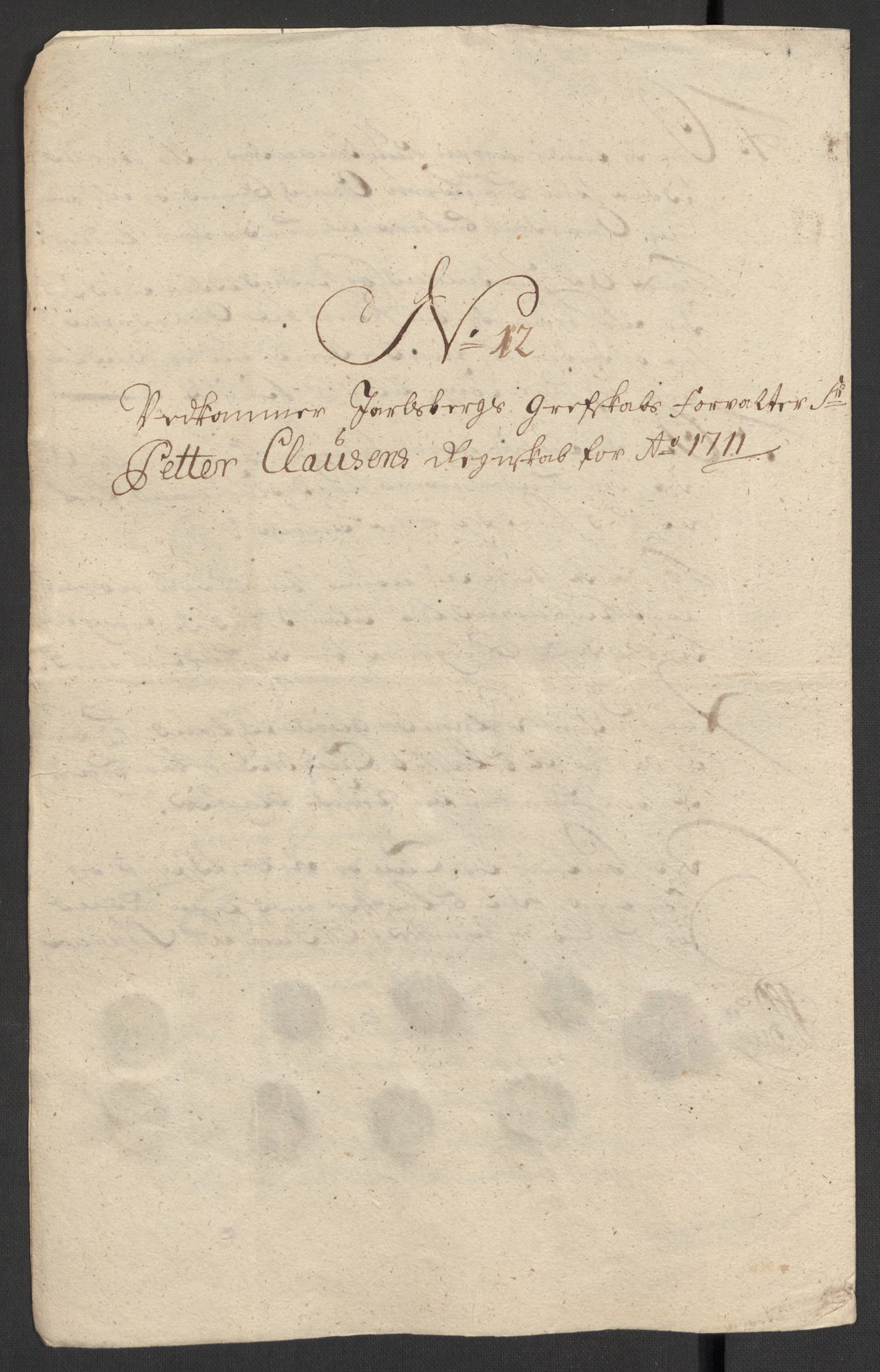 Rentekammeret inntil 1814, Reviderte regnskaper, Fogderegnskap, RA/EA-4092/R32/L1876: Fogderegnskap Jarlsberg grevskap, 1711, s. 364